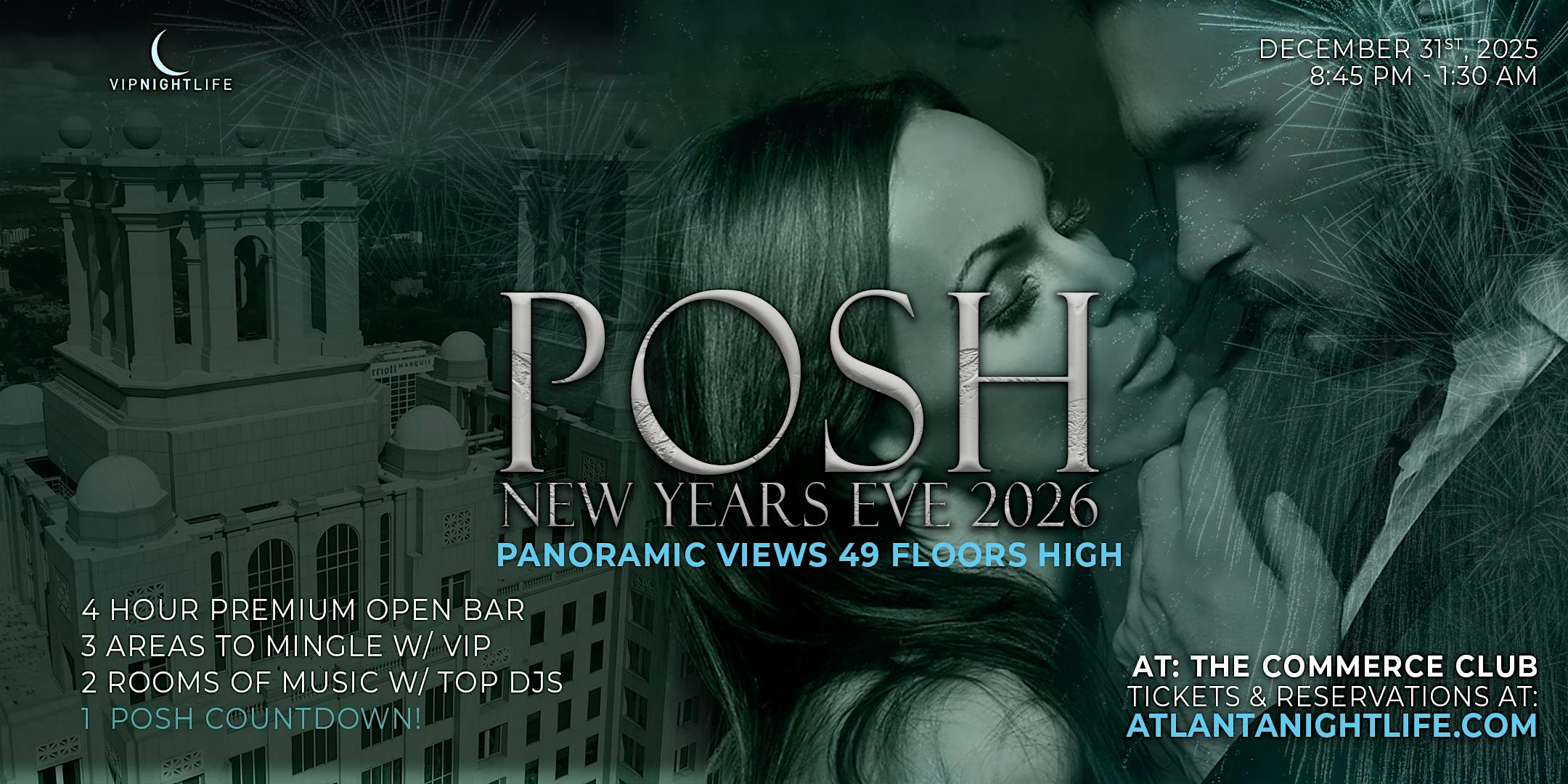 Posh Atlanta New Year’s Eve Party 2026 at Commerce Club Atlanta – Atlanta, GA