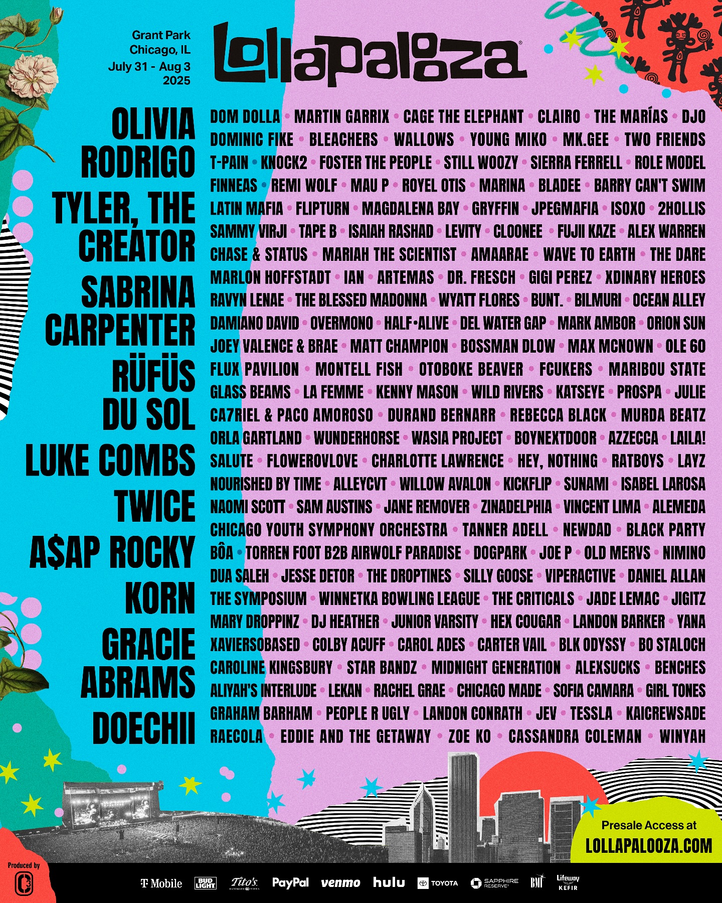 2025 Lollapalooza Tickets And Info - PartyFixx.co