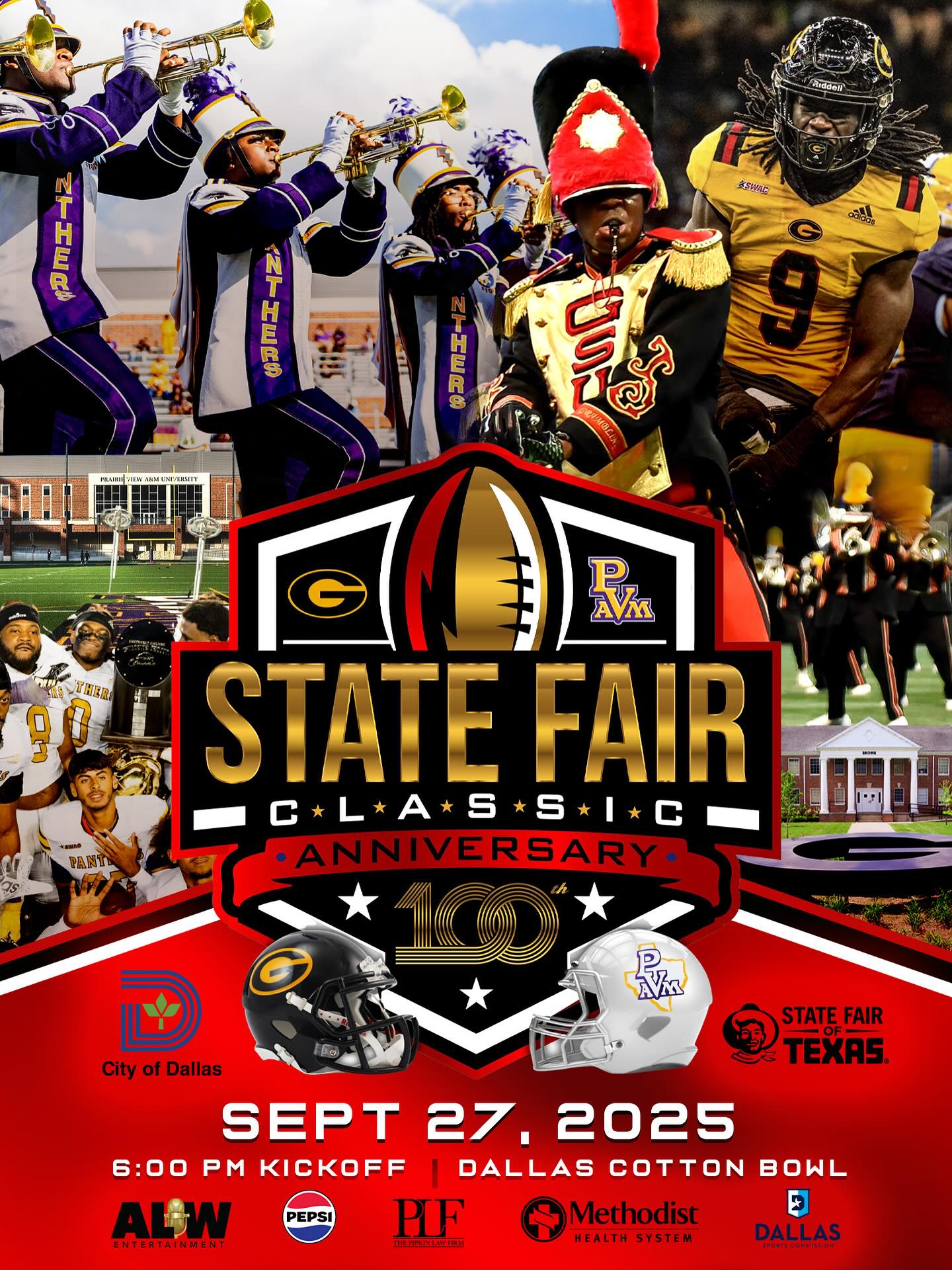 State Fair Classic 2025 (Grambling vs. Prairie View A&M) at Cotton Bowl – Dallas, TX
