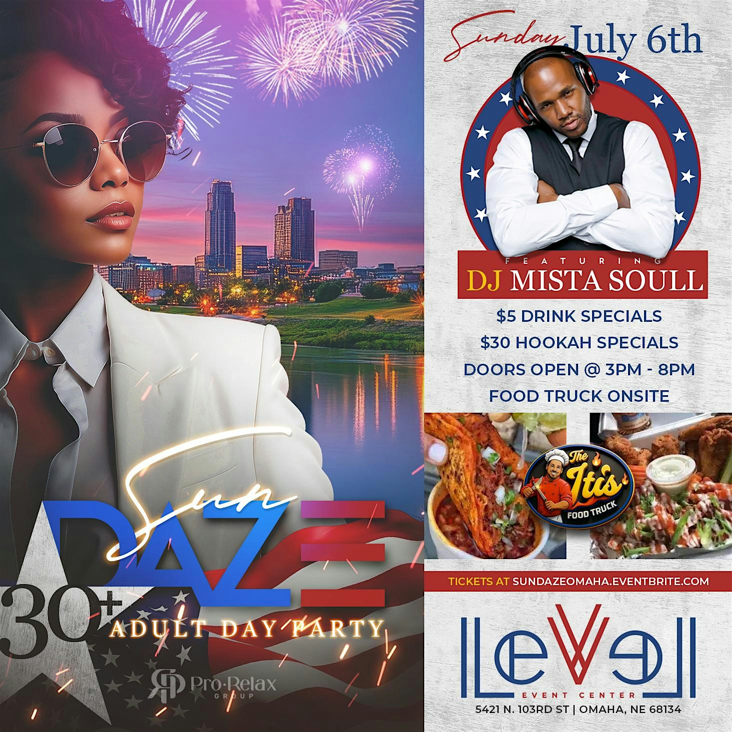 SUNDAZE – Adult Day Party at Level Event Center – Omaha, NE