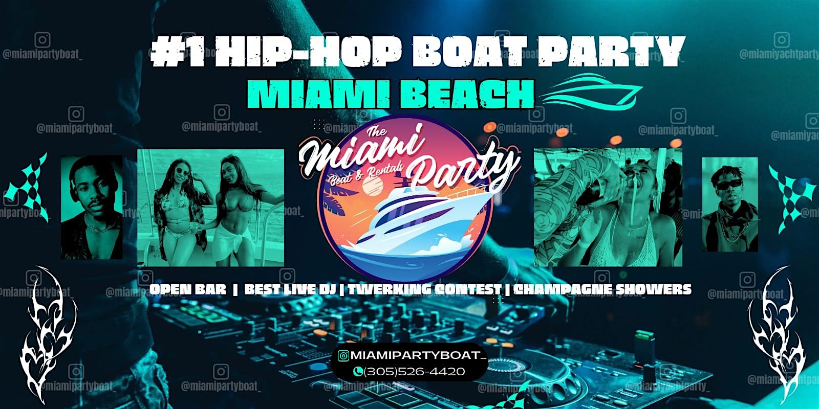 Purchase MIAMI YACHT PARTY | LIT HIP HOP BOAT PARTY | OPEN BAR | TWERKING CONTEST Tickets: Don't miss this upcoming event in Miami