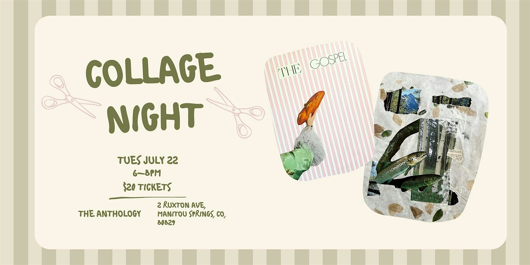 Collage Night at 2 Ruxton Ave – Manitou Springs, CO