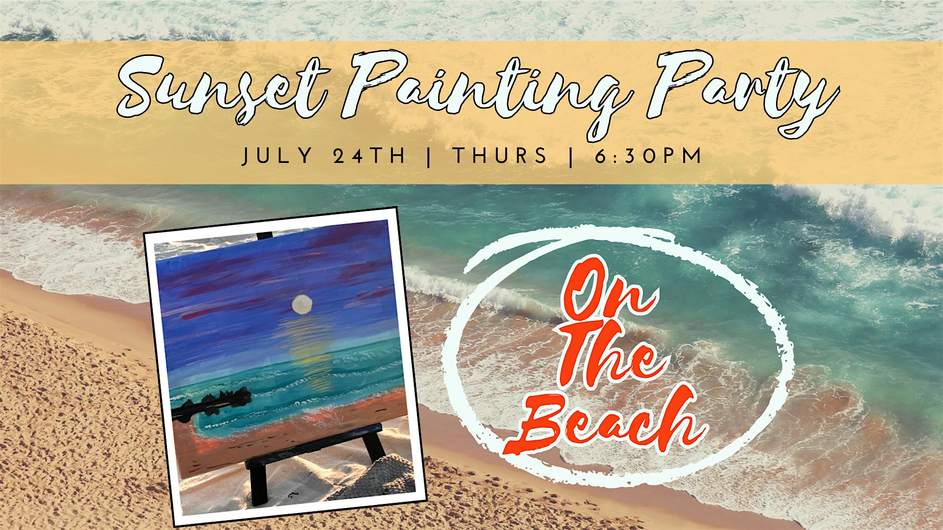 Sunset Painting Party On Honeymoon Island Beach at Honeymoon Island Beach – Dunedin, FL