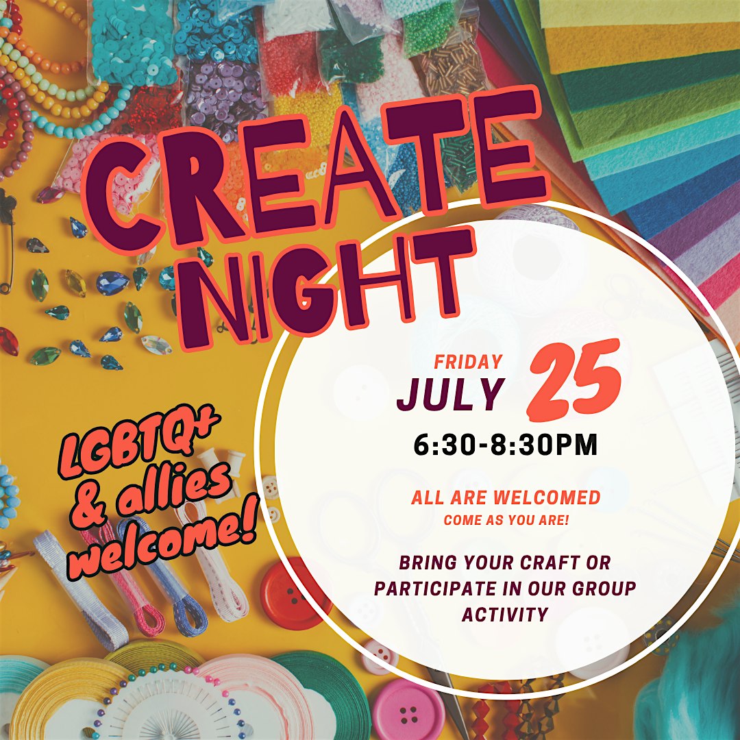 Create Night at the Bridgeport Pride Center at Bridgeport Pride Center – Bridgeport, CT
