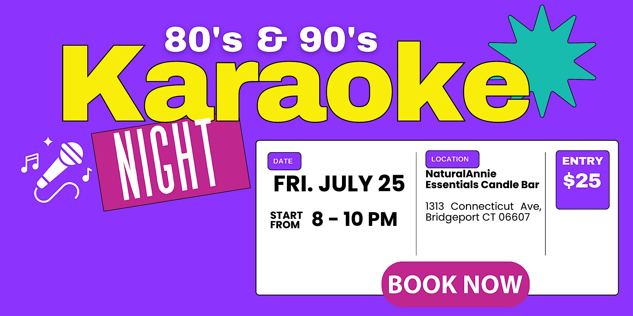 Karaoke Night At The Candle Bar at NaturalAnnie Essentials Candle Bar, Bridgeport Connecticut – Bridgeport, CT