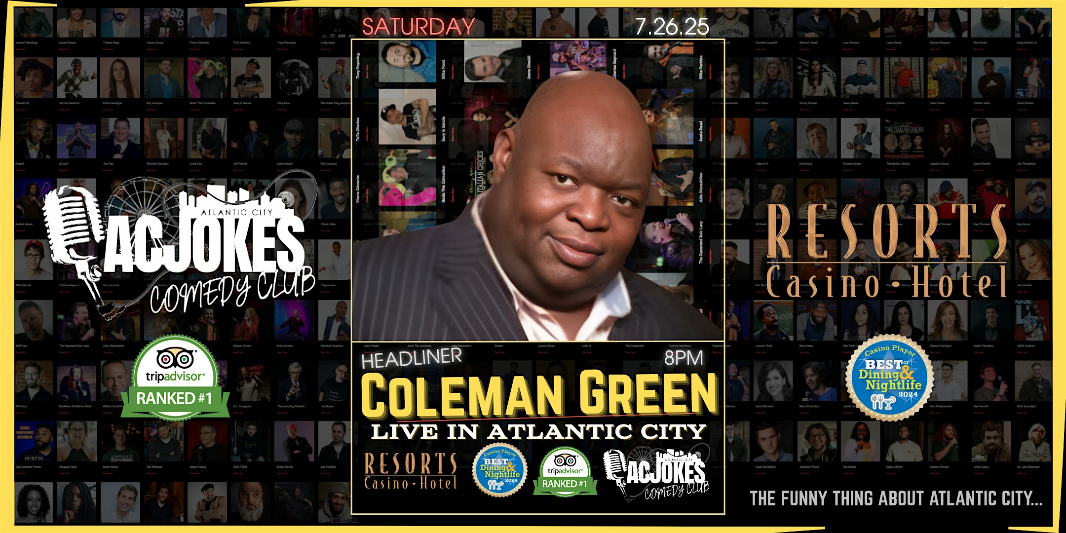 Coleman Green | Live Stand-Up Comedy at Resorts at Resorts Casino Hotel – Atlantic City, NJ