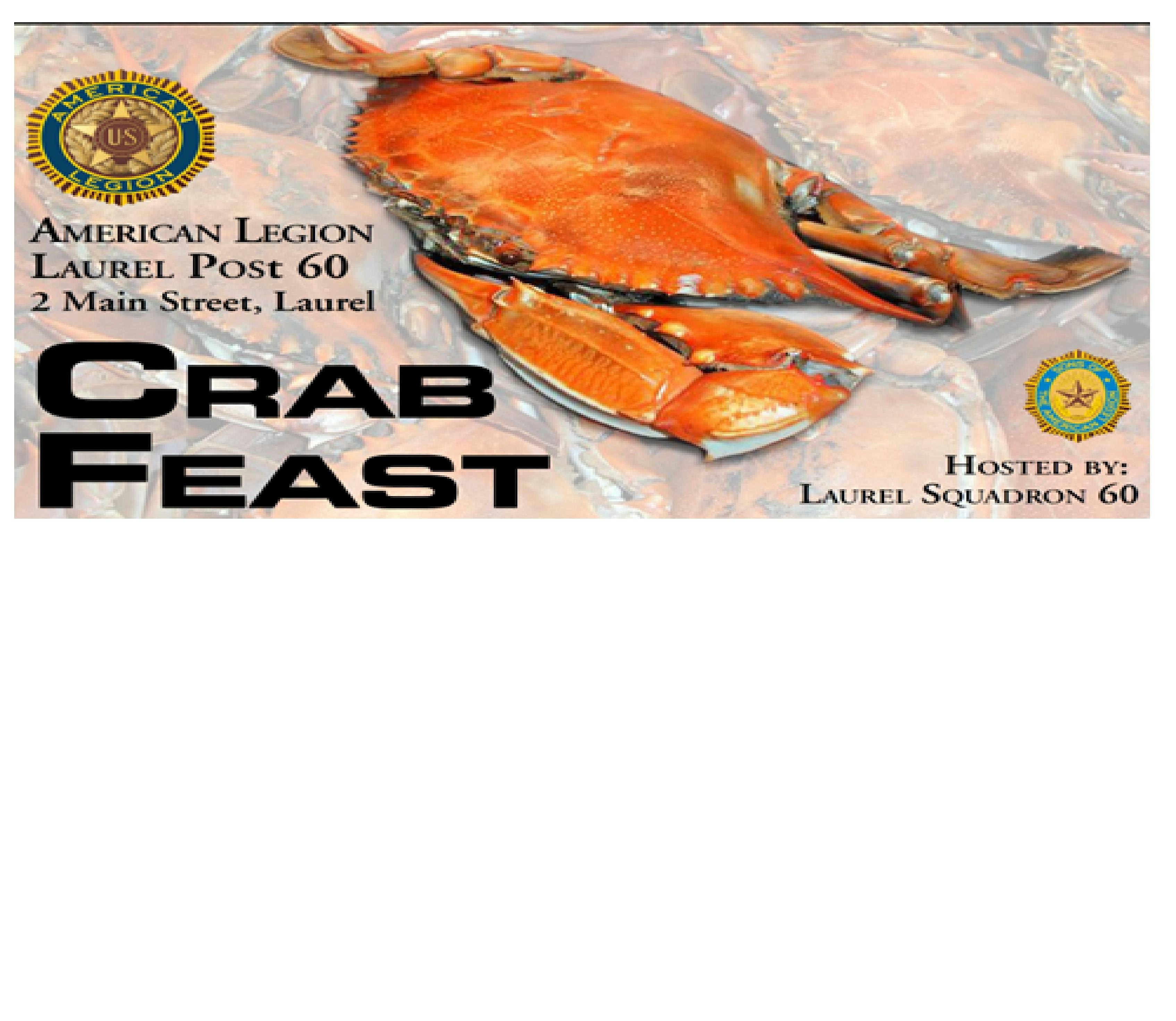 Sons of the American Legion Annual July Crab Feast at 2 Main St – Laurel, MD
