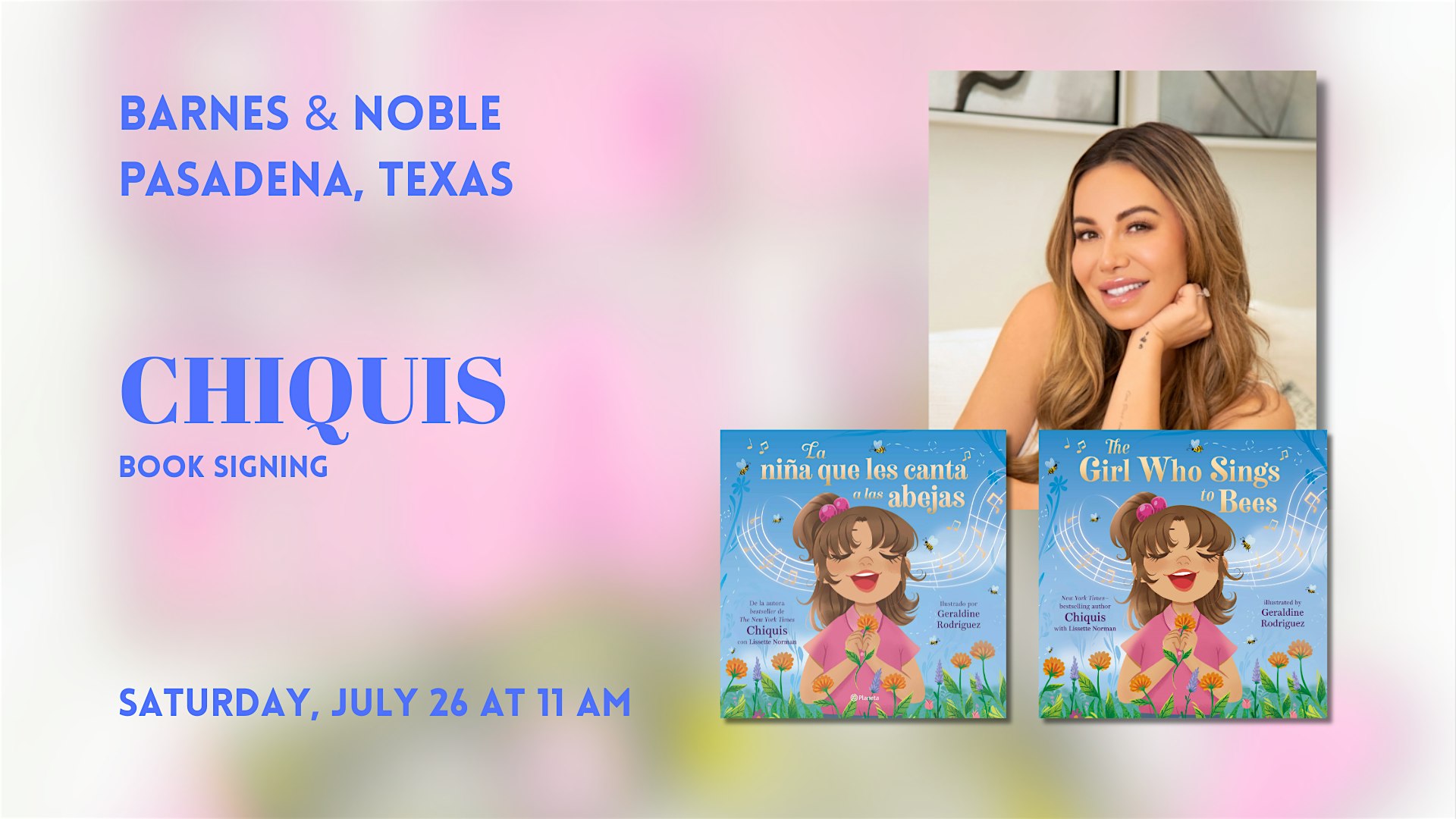 Chiquis celebrates THE GIRL WHO SINGS TO BEES at B&N in Pasadena, TX! at Barnes & Noble – Pasadena, TX