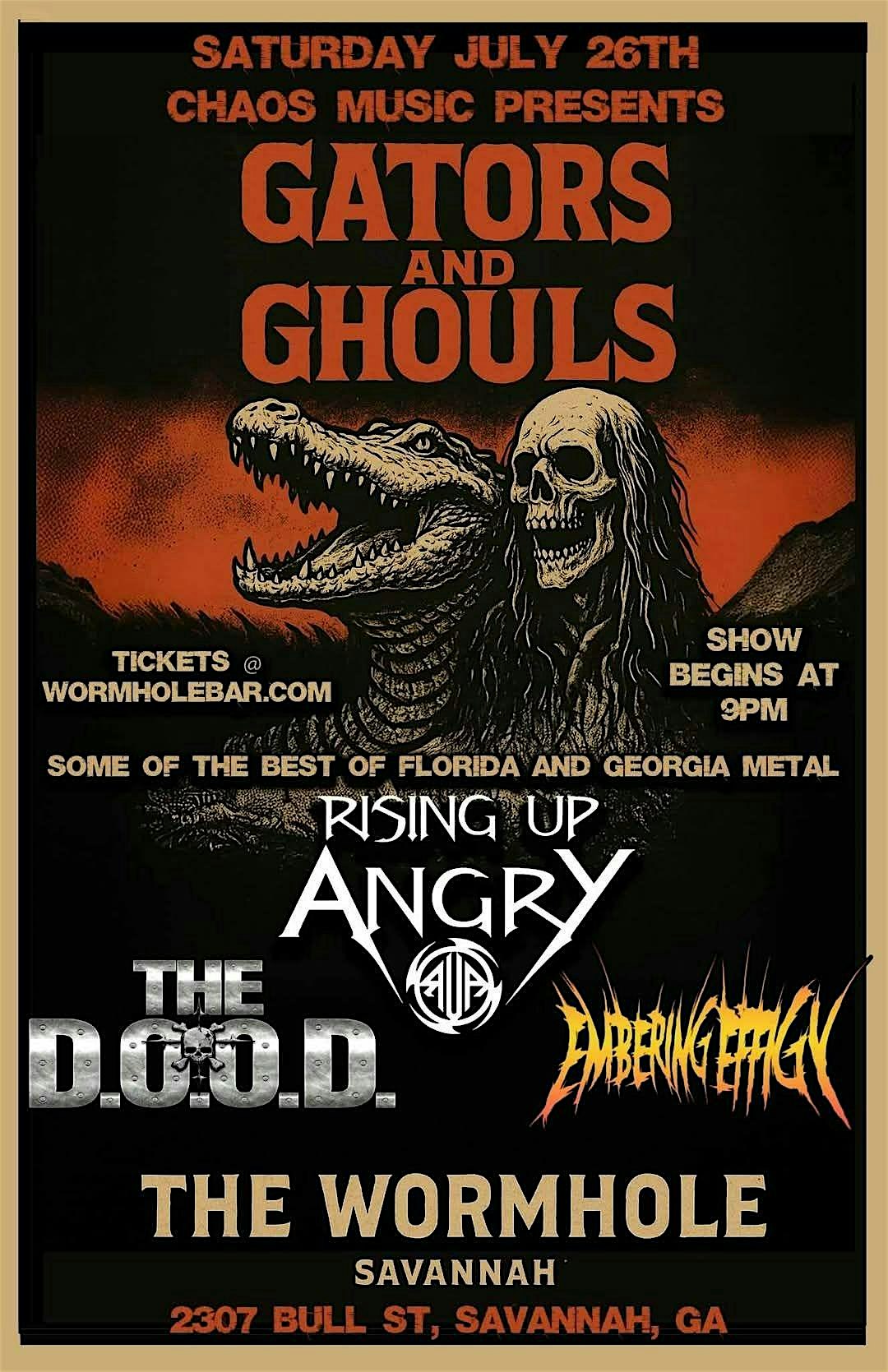 The D.O.O.D Gators and Ghouls at The Wormhole Neighborhood Pub & Music Venue – Savannah, GA