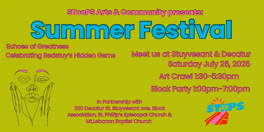 STooPS 2025 Summer Festival at Stuyvesant Avenue & Decatur Street – Brooklyn, NY