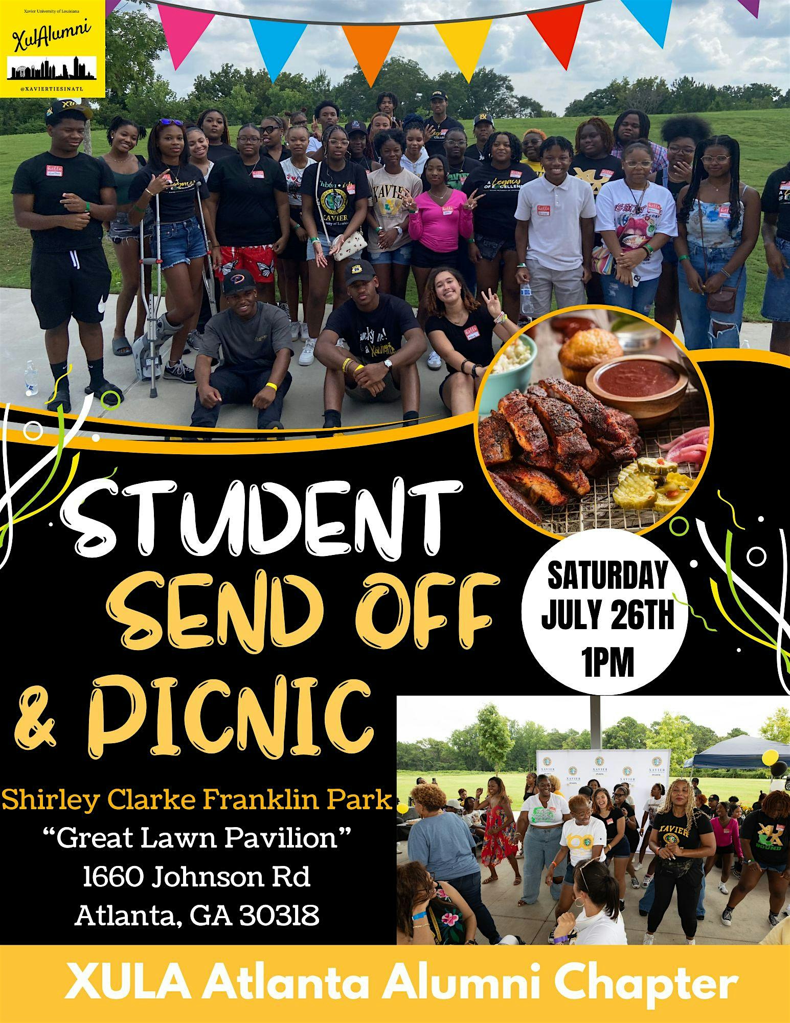 2025 Atlanta Chapter of Xavier U (LA) Student Send Off and Alumni Picnic at Shirley Clarke Franklin Park – Birth of Atlanta Lot – Atlanta, GA