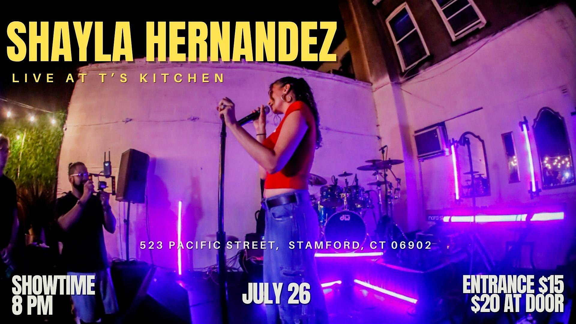 Shayla Hernandez Live at T’s Kitchen at T’s Wine Bar + Kitchen – Stamford, CT
