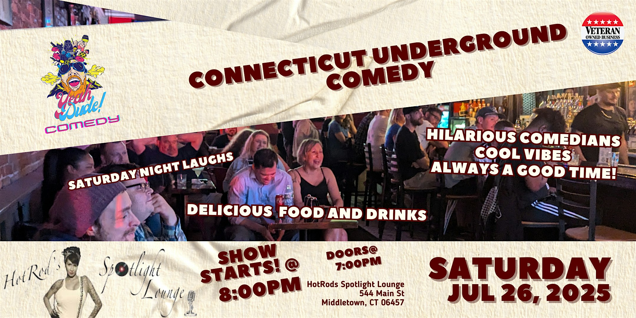CT underground Comedy Show at Hotrod’s Spotlight Lounge – Middletown, CT