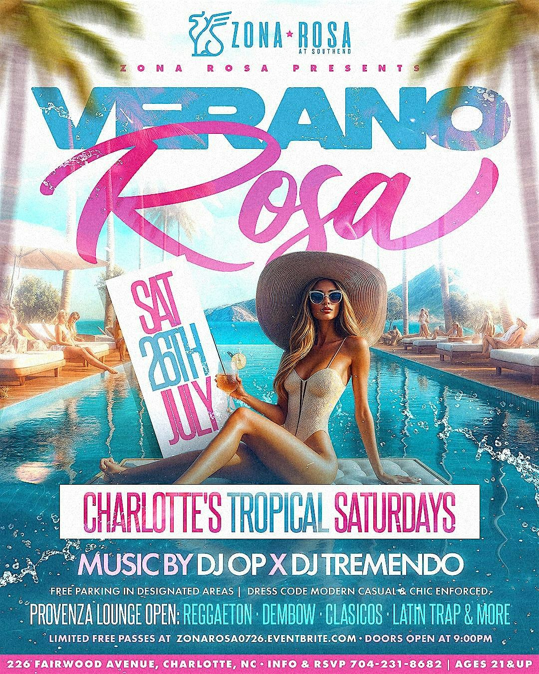 ZONA ROSA LATIN SATURDAYS – TROPICAL NIGHTS at Zona Rosa Charlotte – Charlotte, NC