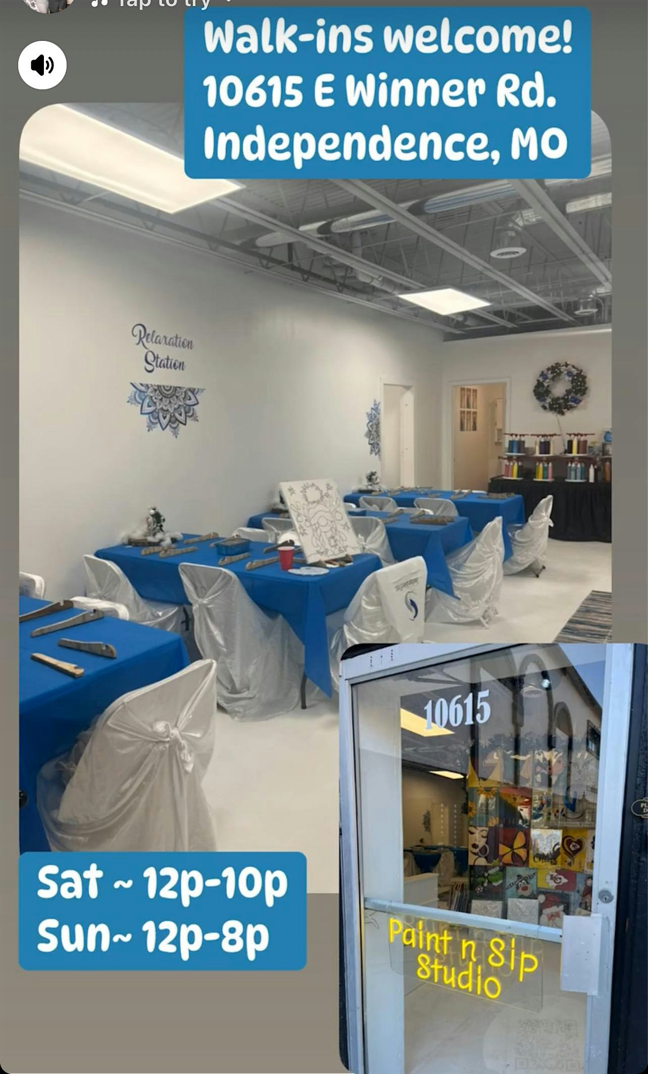 Divine Design Solutions & Events Paint and Sip Creative Art Studio at 10615 E Winner Rd – Independence, MO
