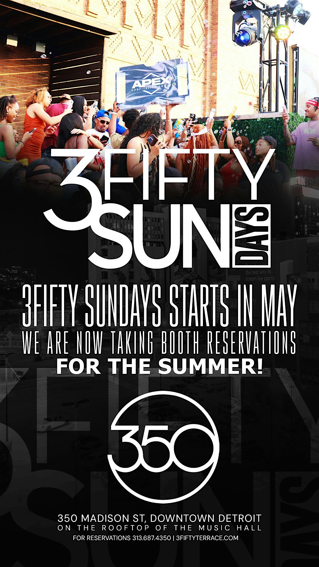 3FIFTY SUNDAYS at 3Fifty Terrace – Detroit, MI