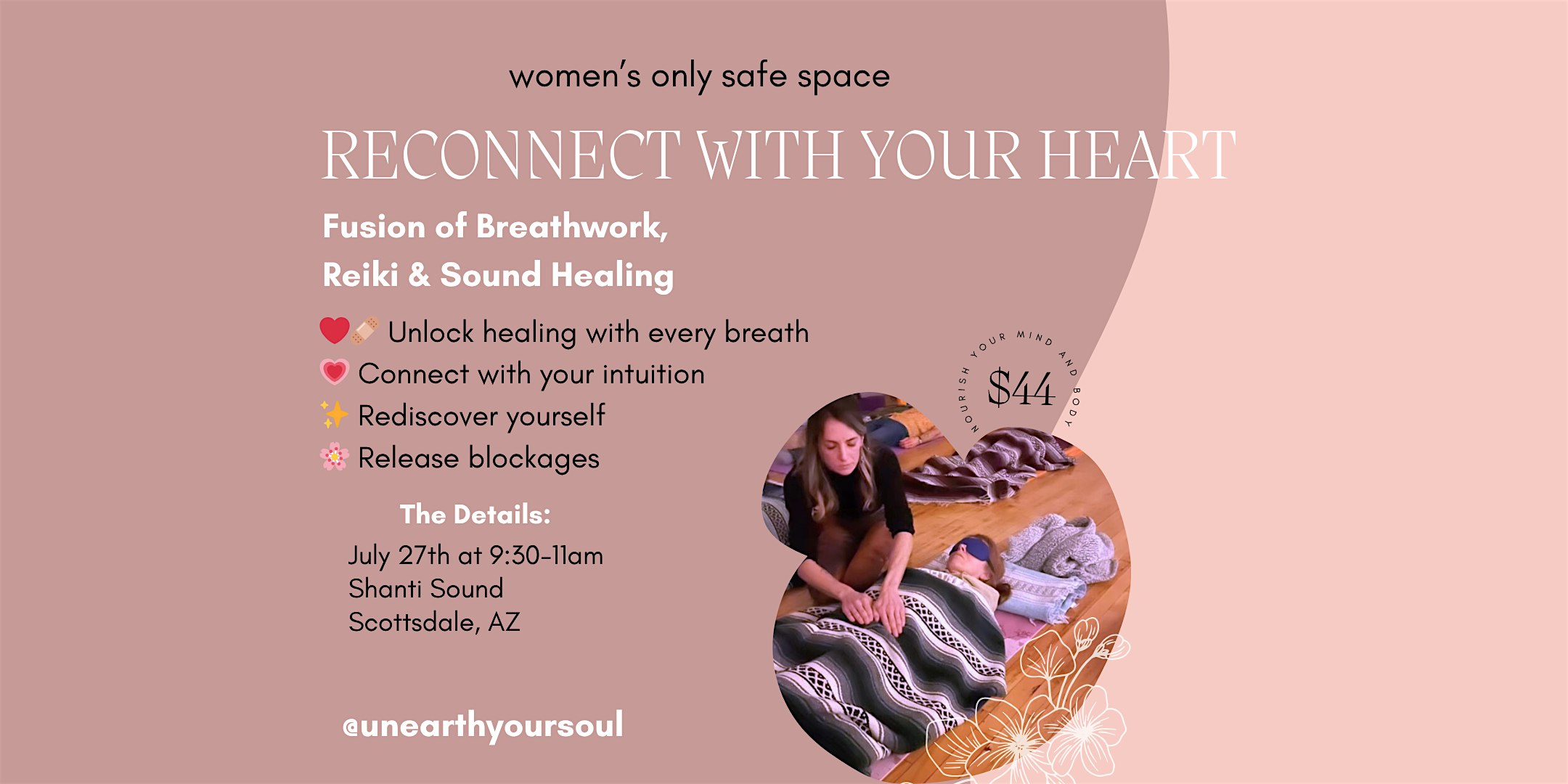 [Women Only] Event Reiki, Liquid Breathwork, and Sound Healing at Shanti Sound – Scottsdale, AZ