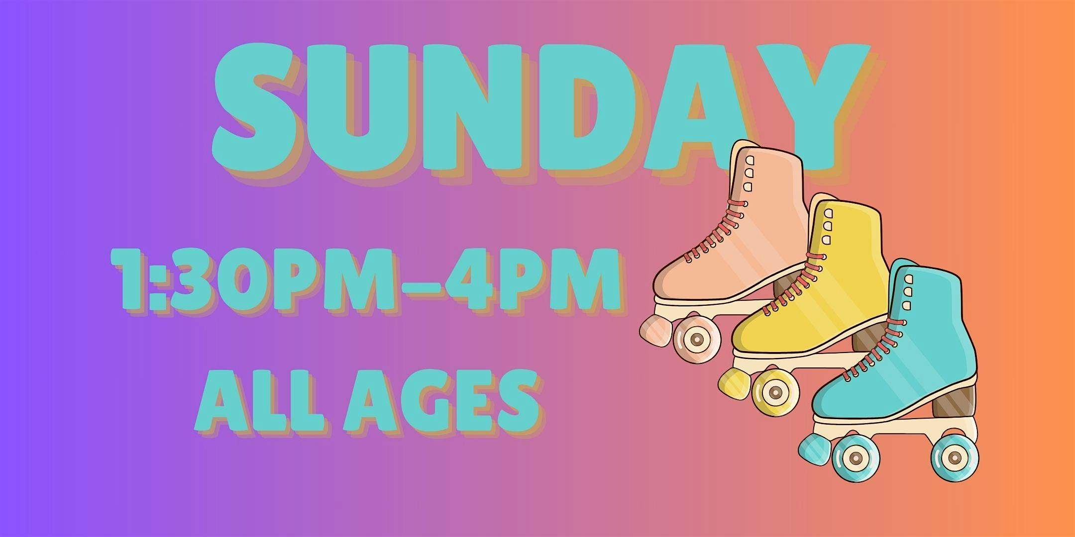 Sunday Afternoon 1:30pm – 4pm – ALL AGES at Moonlight Rollerway, Inc. – Glendale, CA