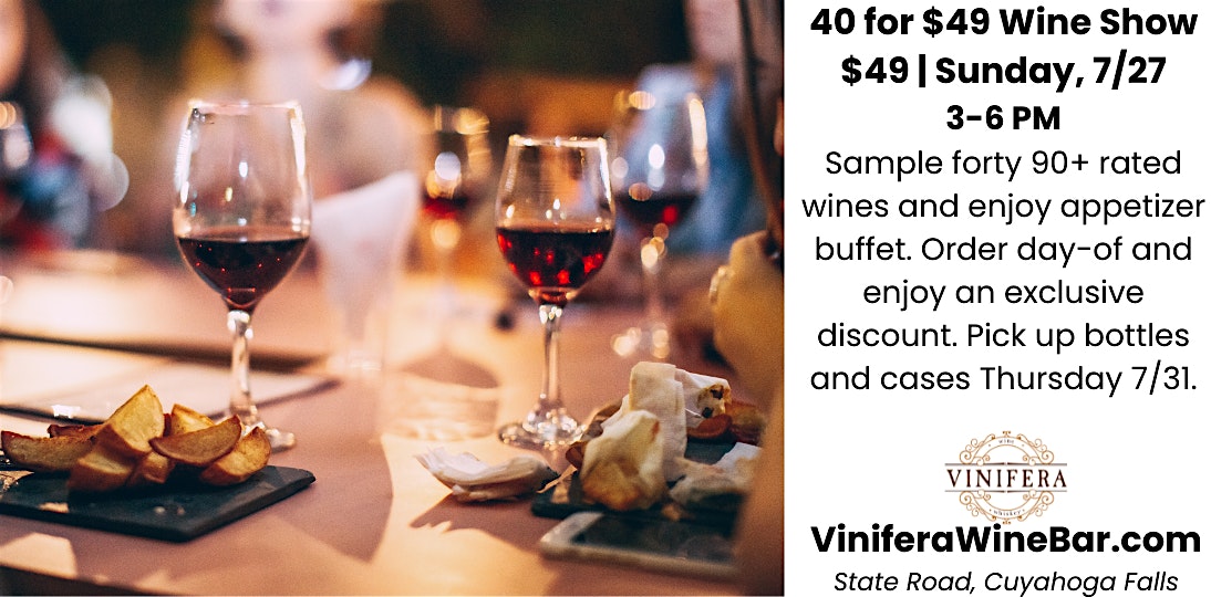 Summer Wine Show at Vinifera Wine Bar – Cuyahoga Falls, OH