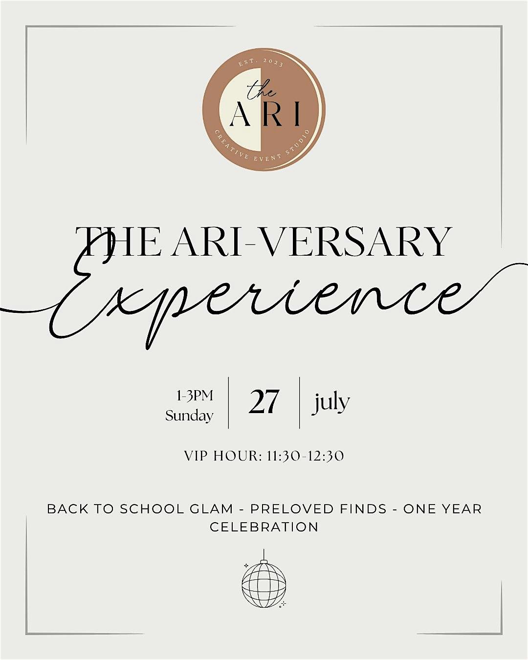The Ari-versary Experience at The Ari Creative Event Studio – Fort Wayne, IN