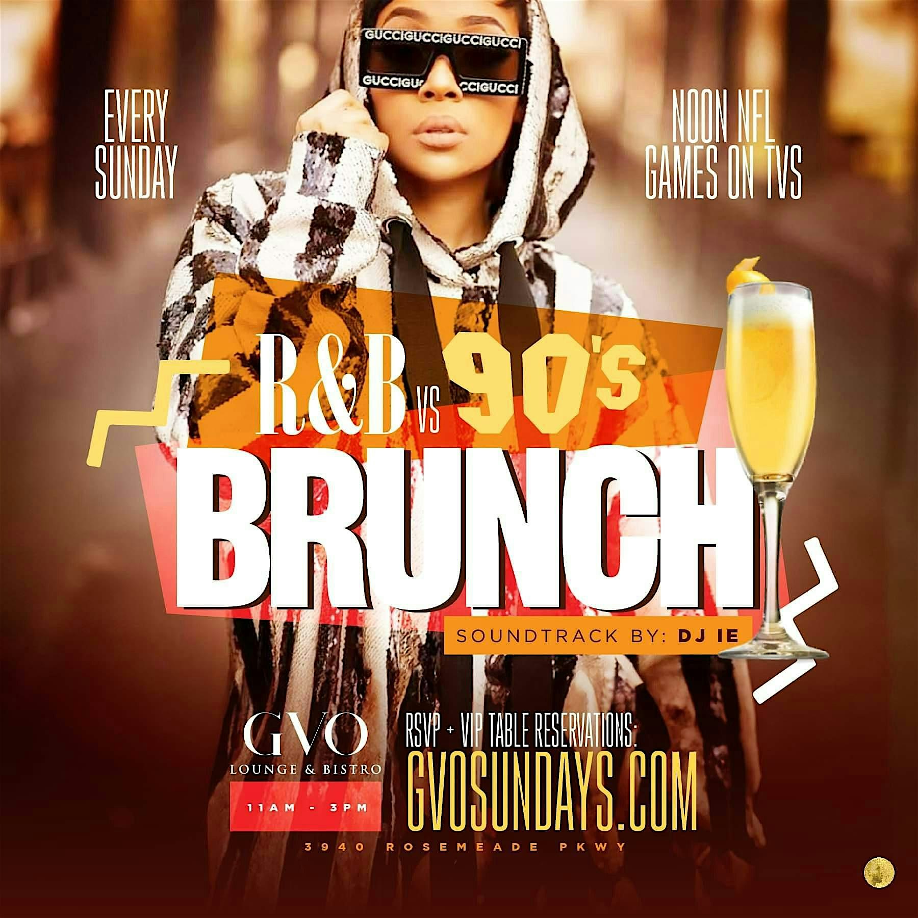 Good Vibes Sunday: R&B vs 90s Brunch at GVO Lounge & Bistro – Dallas, TX