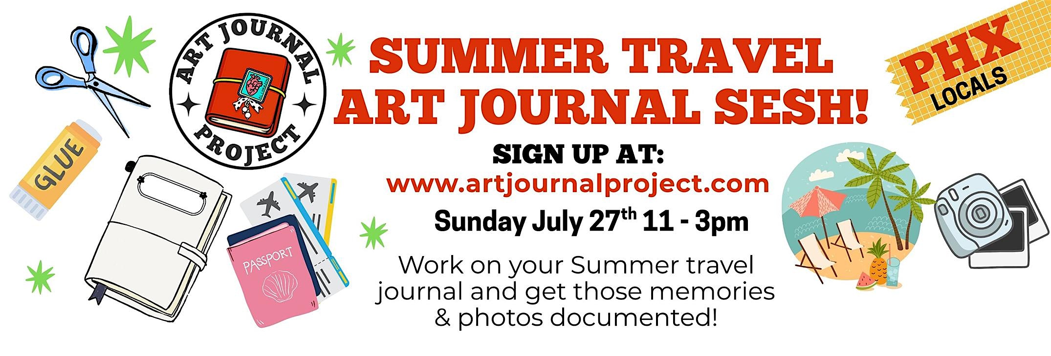 “Summer Travel Art Journal Sesh” at 3616 N Scottsdale Rd – Scottsdale, AZ