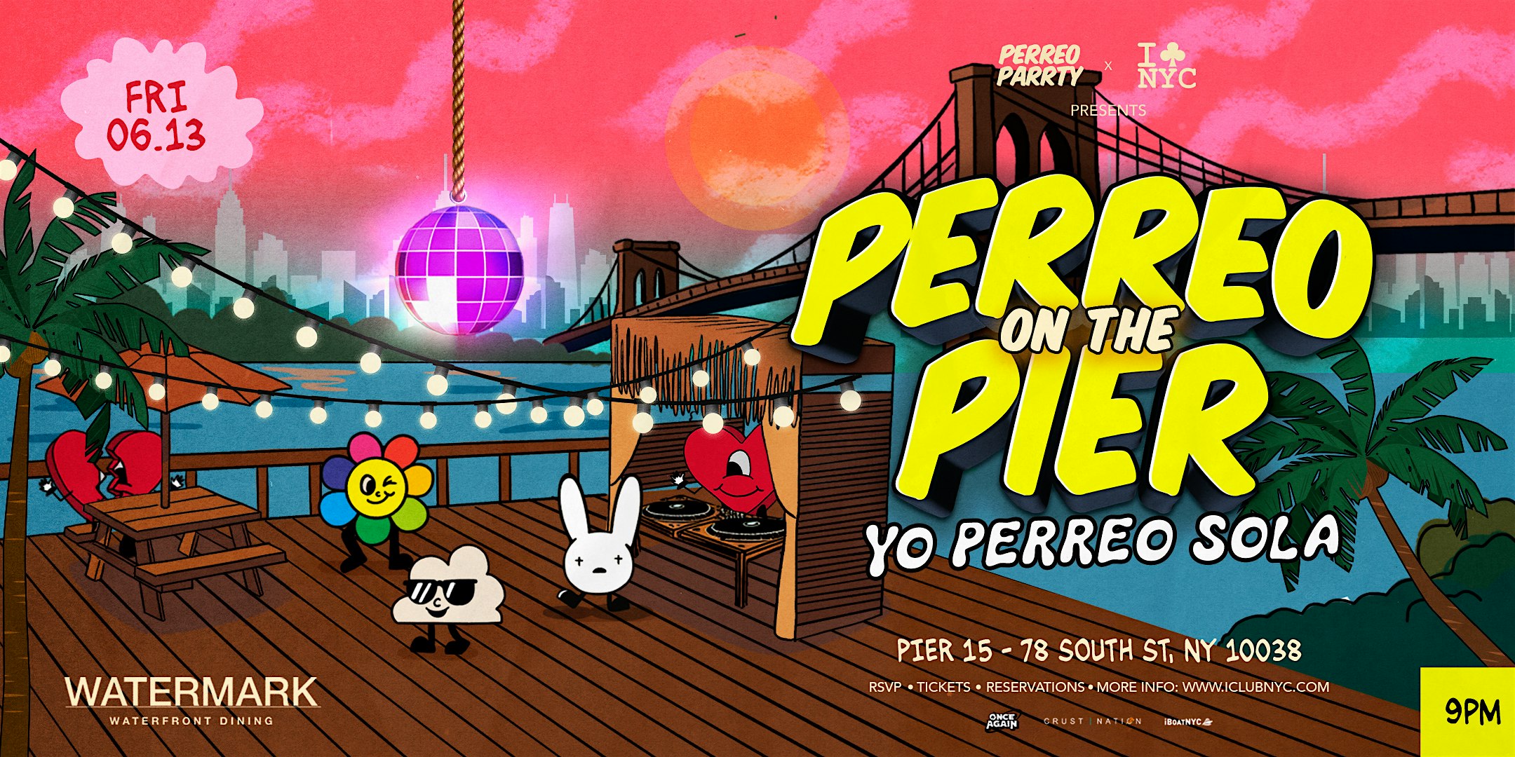 THE OFFICIAL PERREO ON THE PIER – Latin Reggaeton party at WATERMARK NYC at Watermark – New York, NY