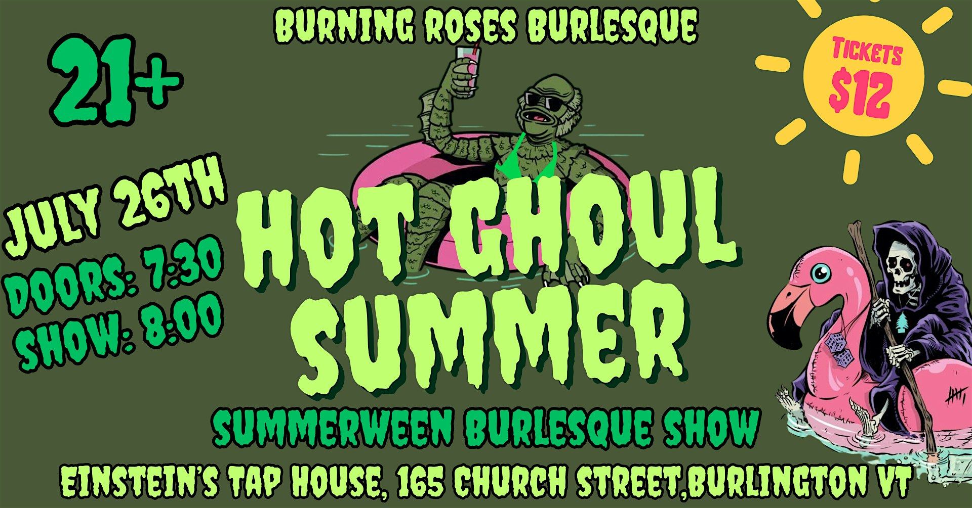 Hot Ghoul Summer at Einstein’s Tap House – Burlington, VT
