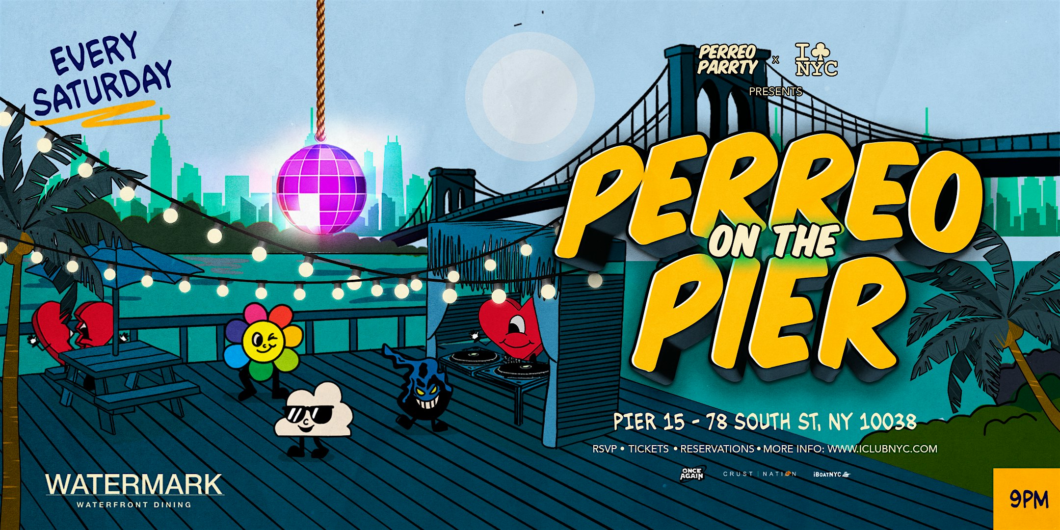 PERREO ON THE PIER – Latin Reggaeton party @ Watermark pier 15 NYC at Watermark – New York, NY
