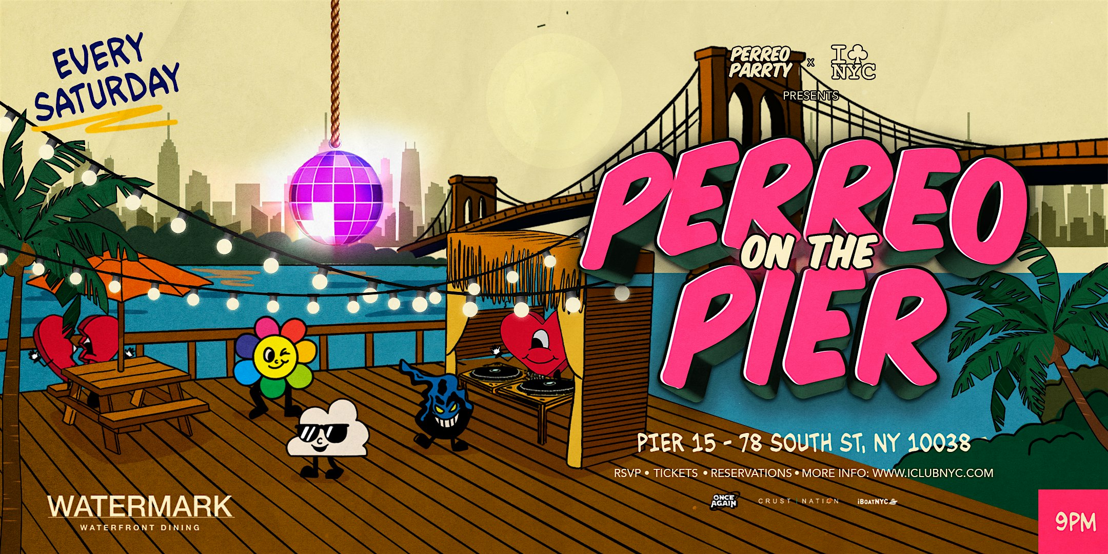 Latin Reggaeton party – PERREO ON THE PIER @ Watermark pier 15 NYC at Watermark – New York, NY