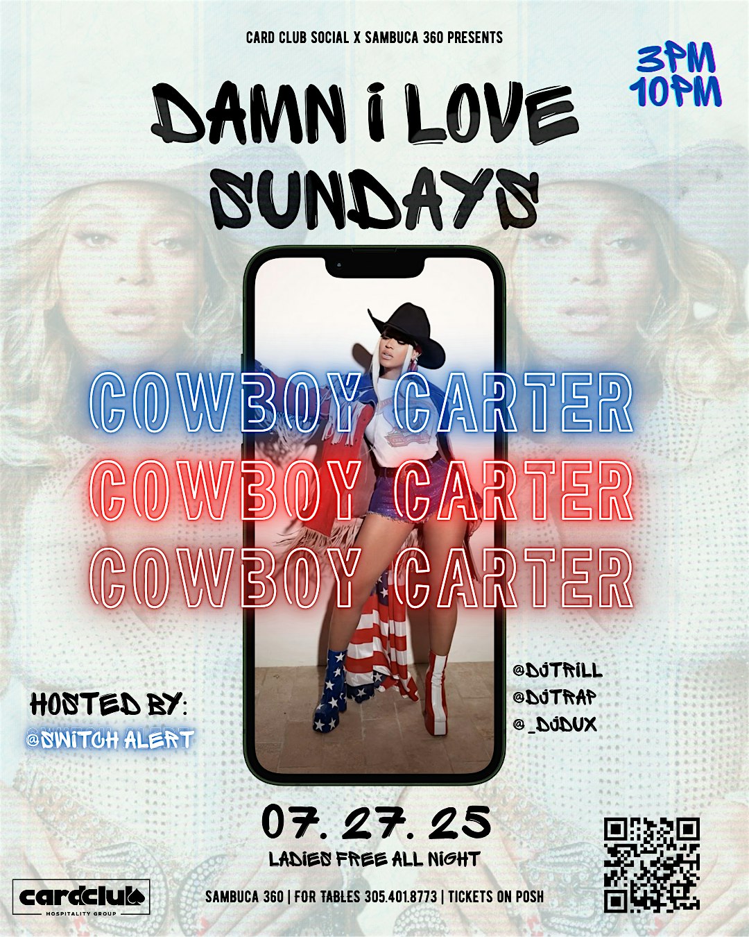 Damn I Love Sundays @ Sambuca 360 – #CowboyCarter Edition at 7200 Bishop Rd – Plano, TX