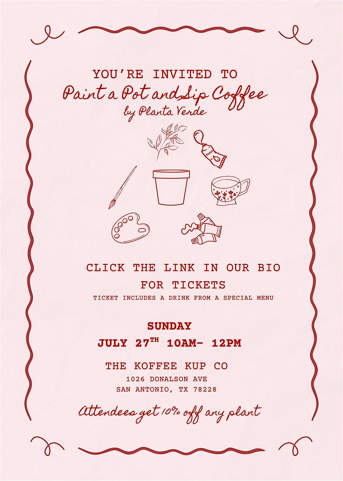Paint a Pot and Sip on Coffee at The Koffee Kup Company – San Antonio, TX