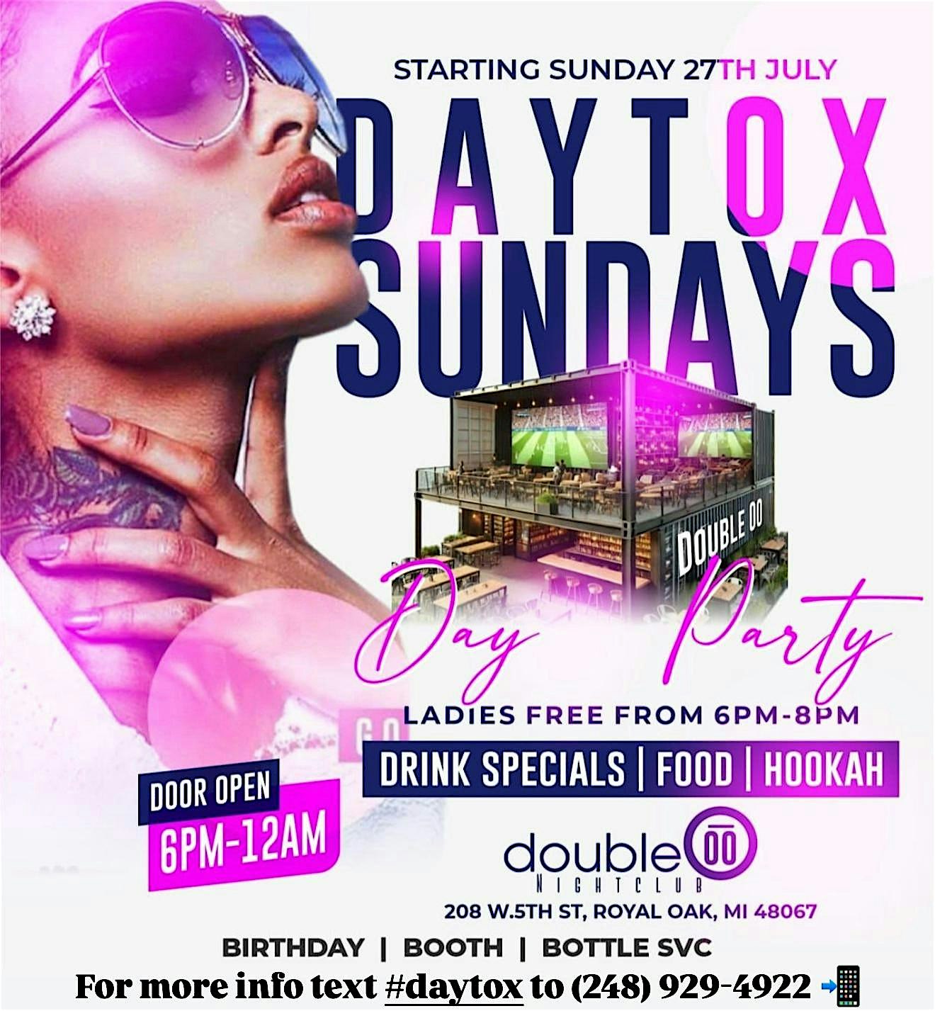 Sunday Funday Day Party @Double 00 Nightclub at 208 W Fifth Ave – Royal Oak, MI