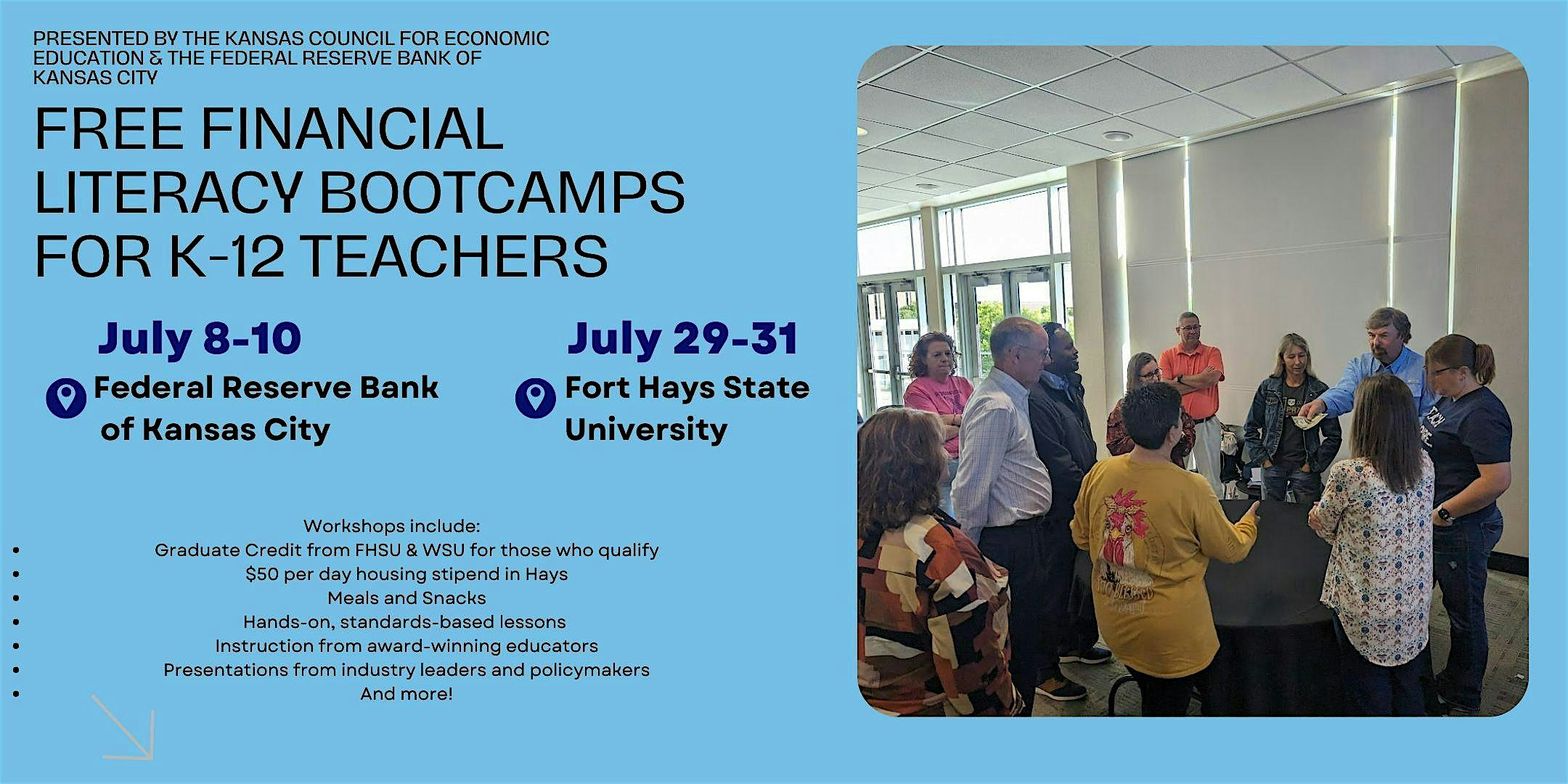 2025 Financial Literacy Bootcamp for K-12 Educators at FHSU Memorial Union – Hays, KS