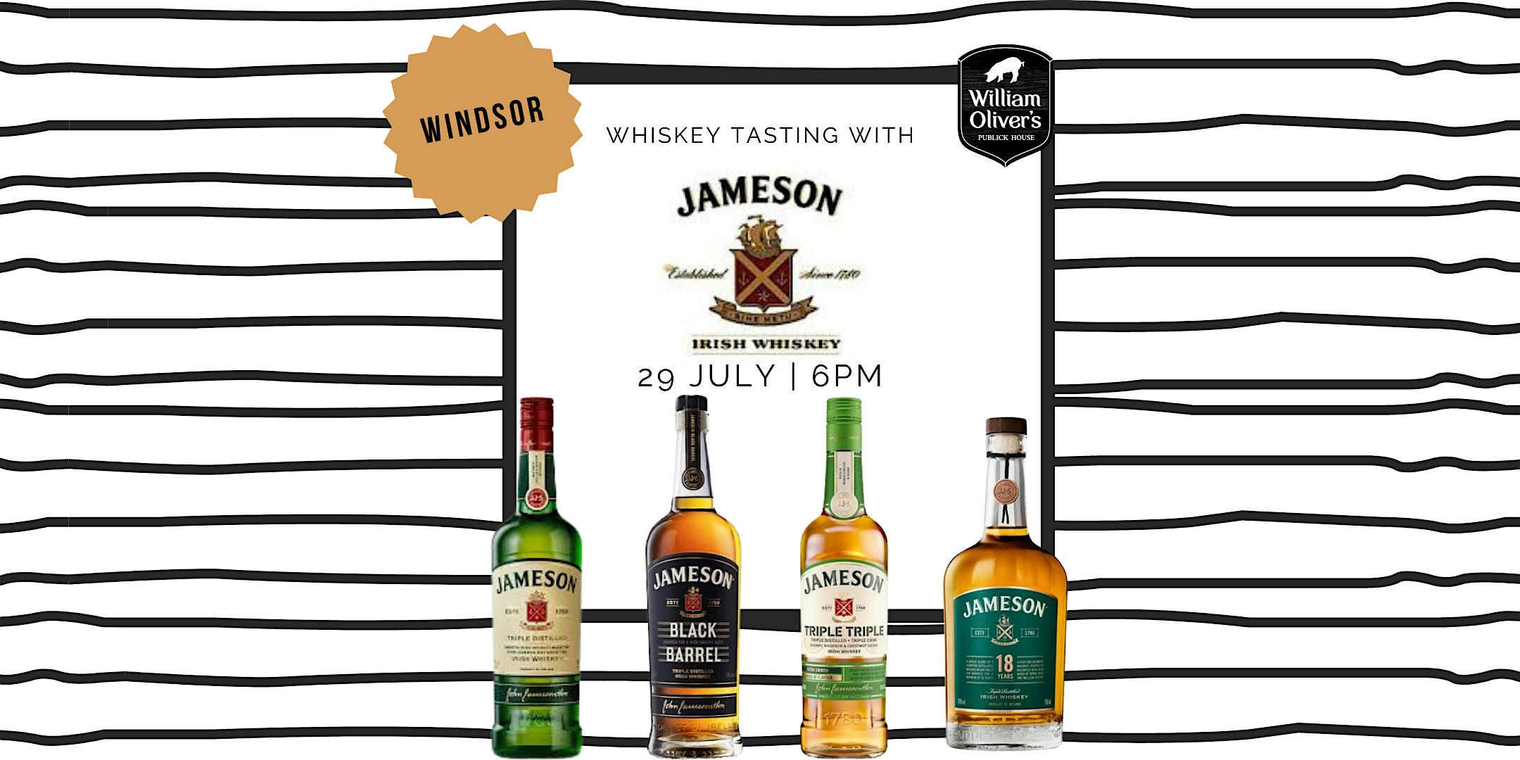 Jameson Irish Whiskey Class at William Oliver’s Windsor – Windsor, CO