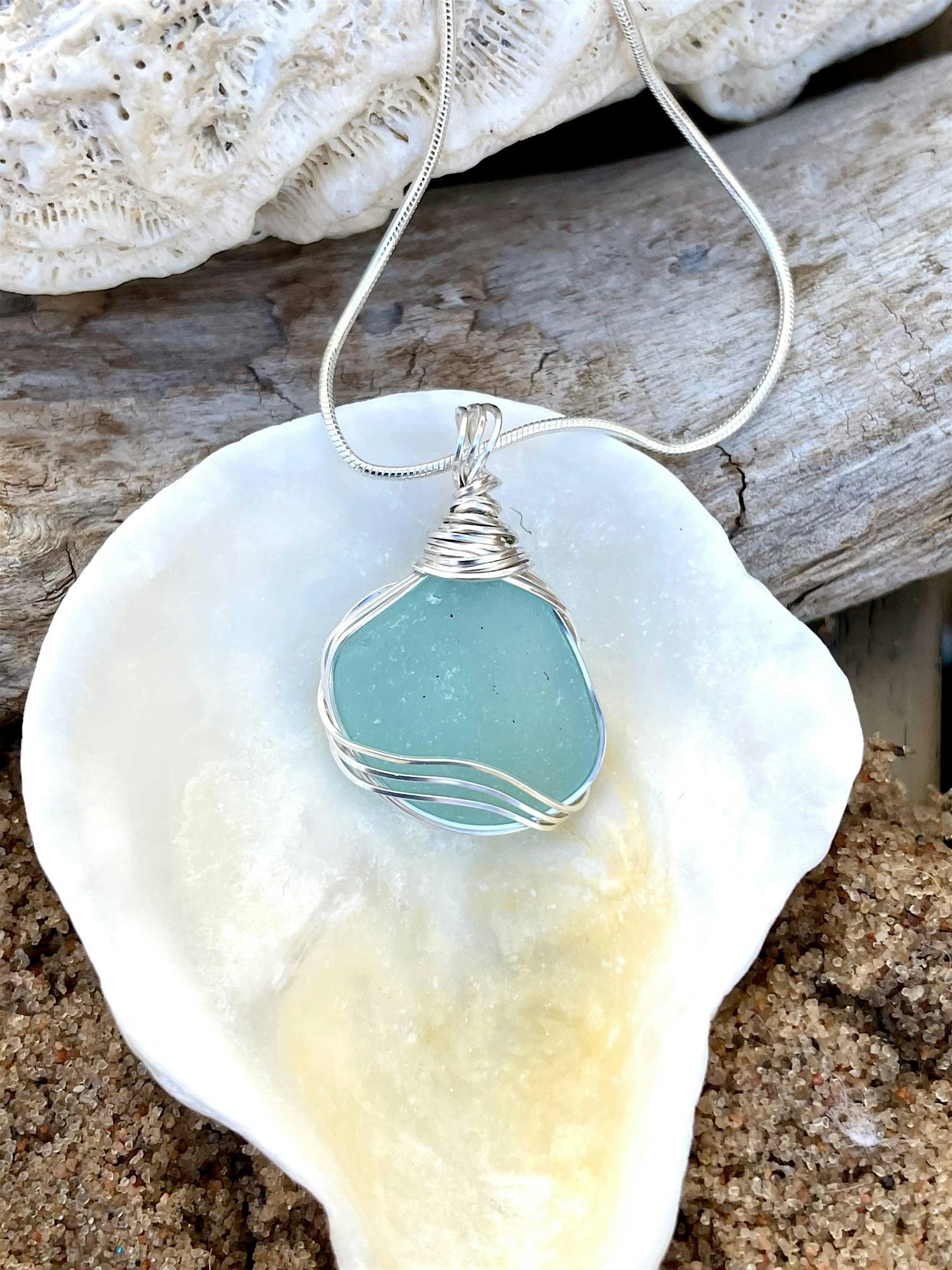 Sea Glass Pendant Class Hosted by Bellami Fitness Manchester, NH (18+) at 32 Hayward St – Manchester, NH