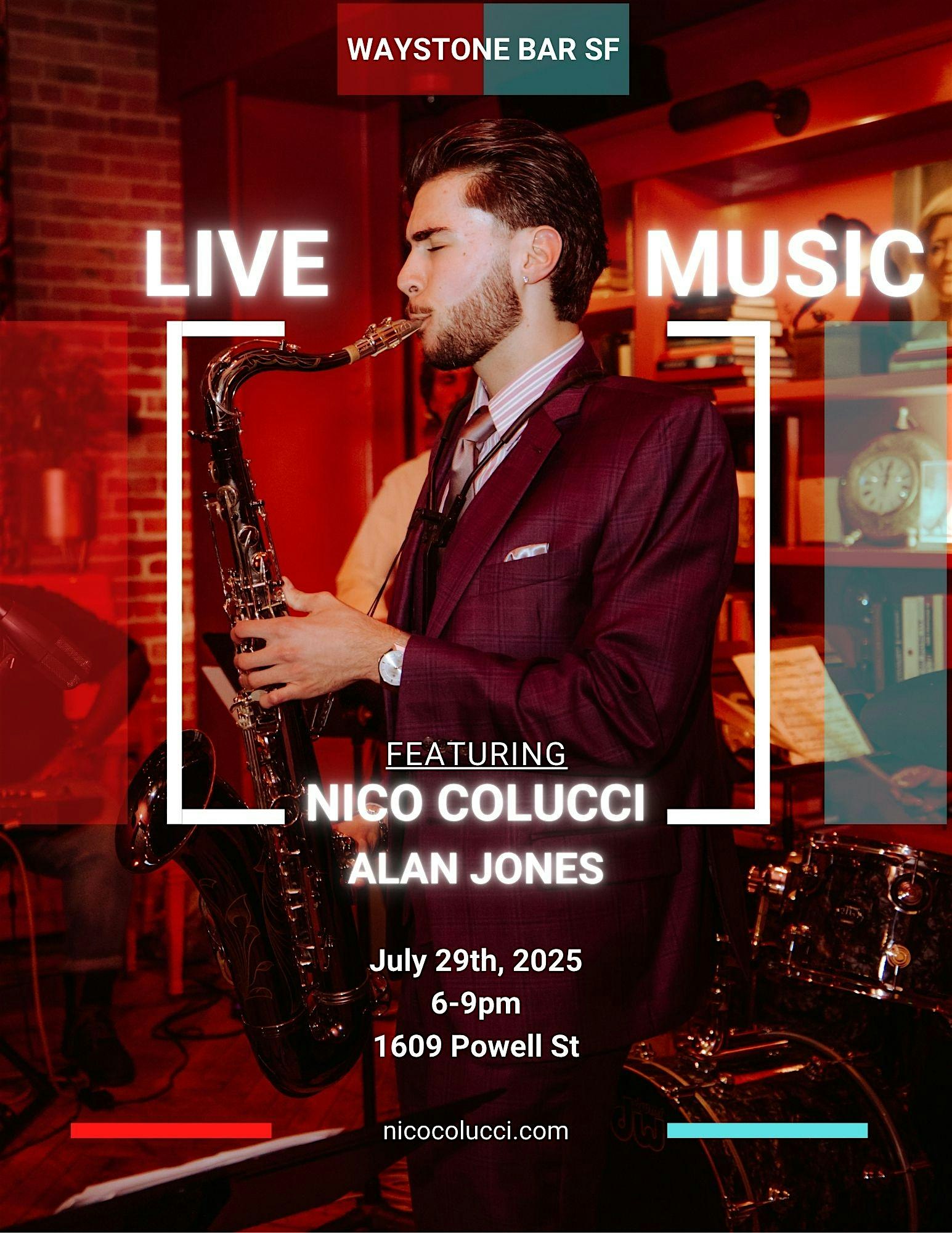 Nico Colucci Duo at Waystone at 1609 Powell St – San Francisco, CA