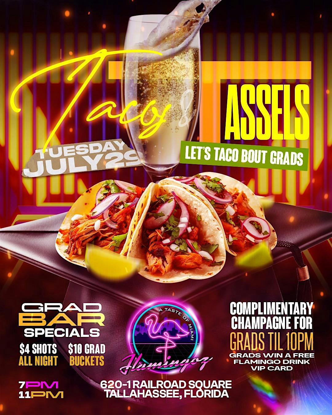 TACOS & TASSELS: SUMMER GRADUATION 2025 at Flamingoz A Taste of Miami – Tallahassee, FL