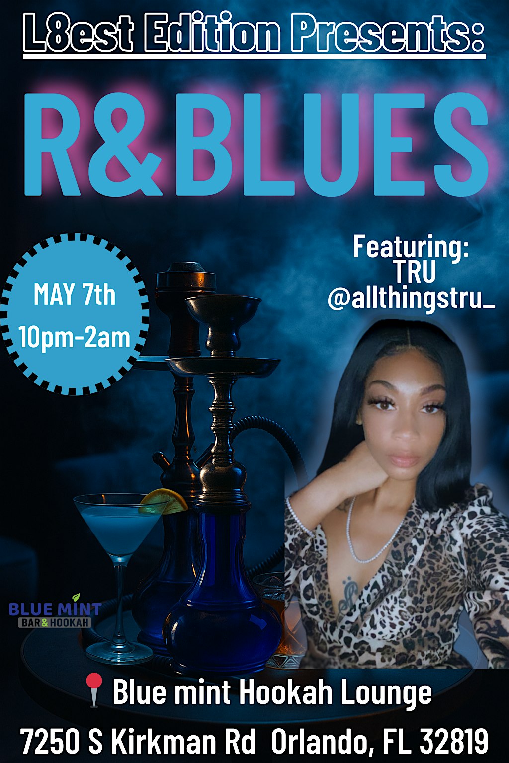 R&BLUES at Blue Mint Nightclub Bar and Hookah – Orlando, FL