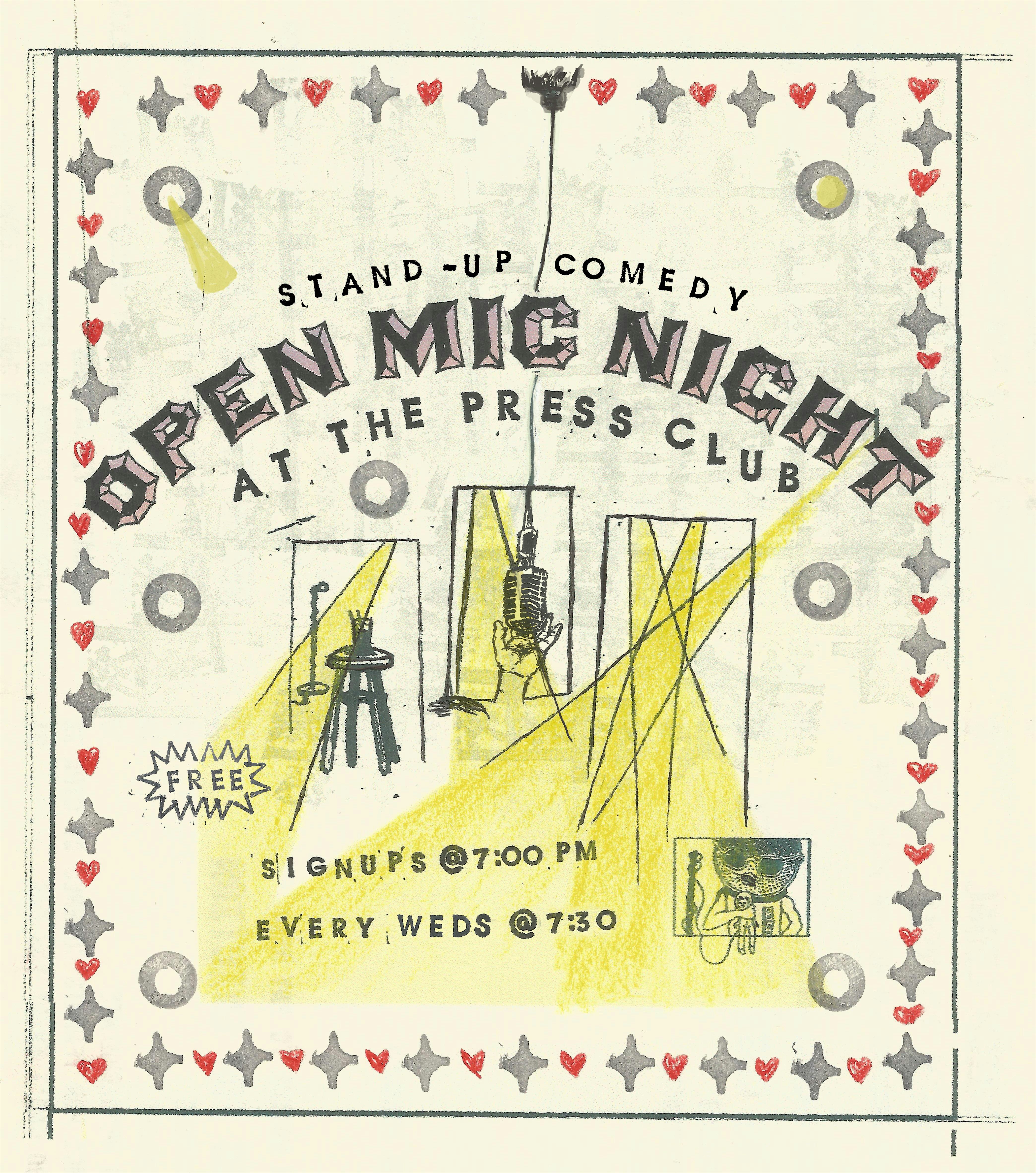 Stand-up Comedy Open Mic Night! at The Press Club – Sacramento, CA