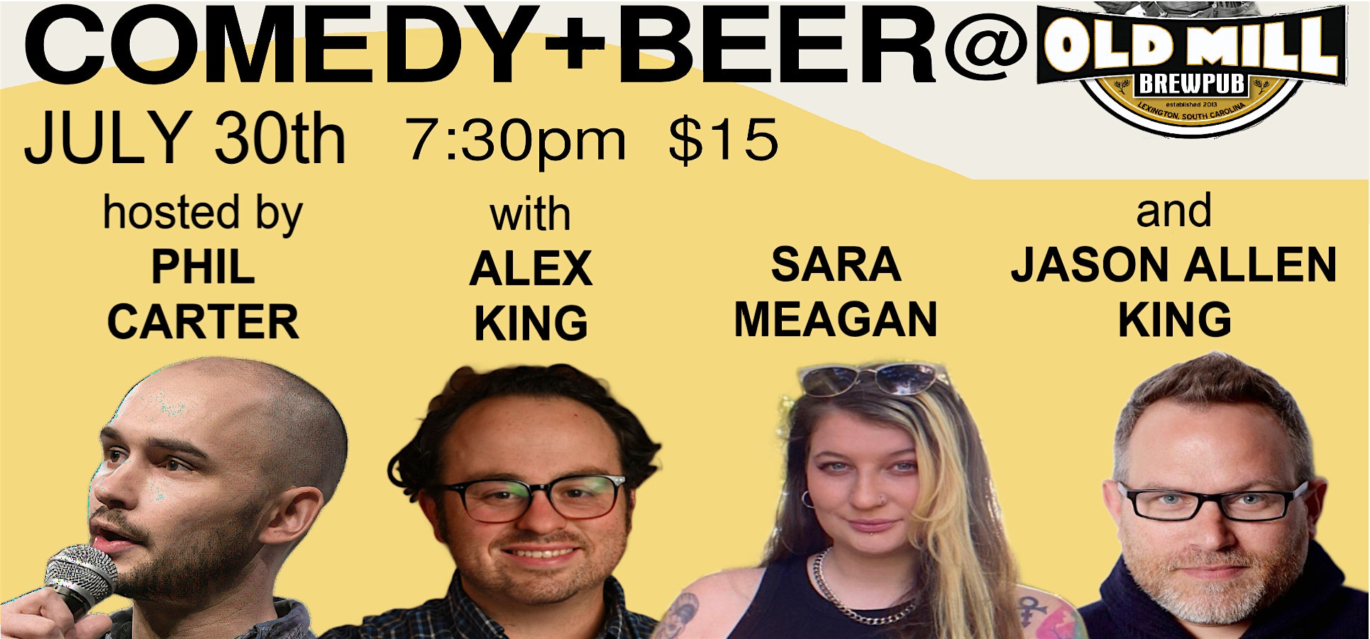 Comedy + Beer at Old Mill Brewpub at Old Mill Brewpub – Lexington, SC