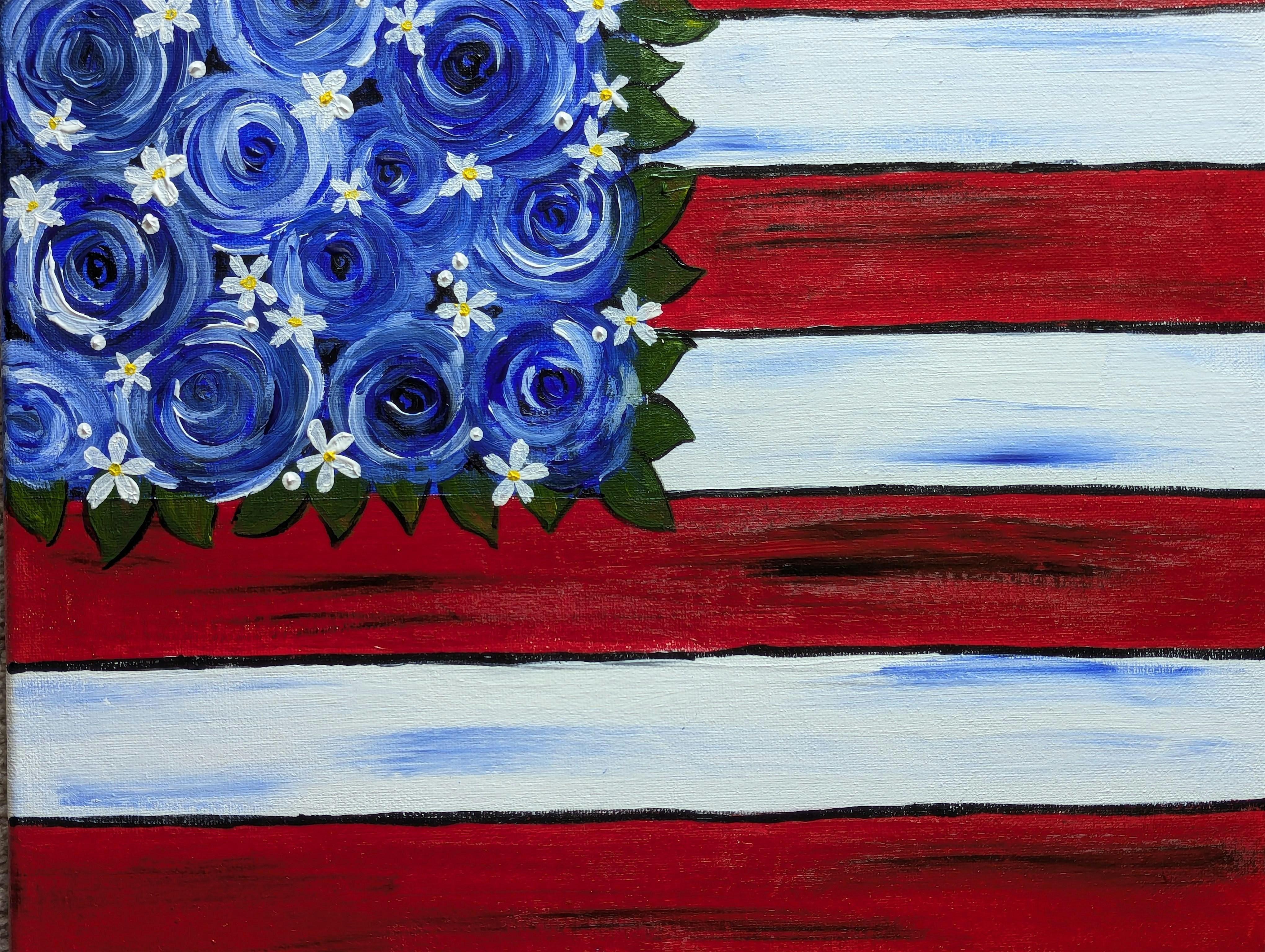 Paint Night at the Kokomo Wed. July 30, 2025 at 7 pm….a Floral Flag! at Kokomo Gallery – Lemmon, SD