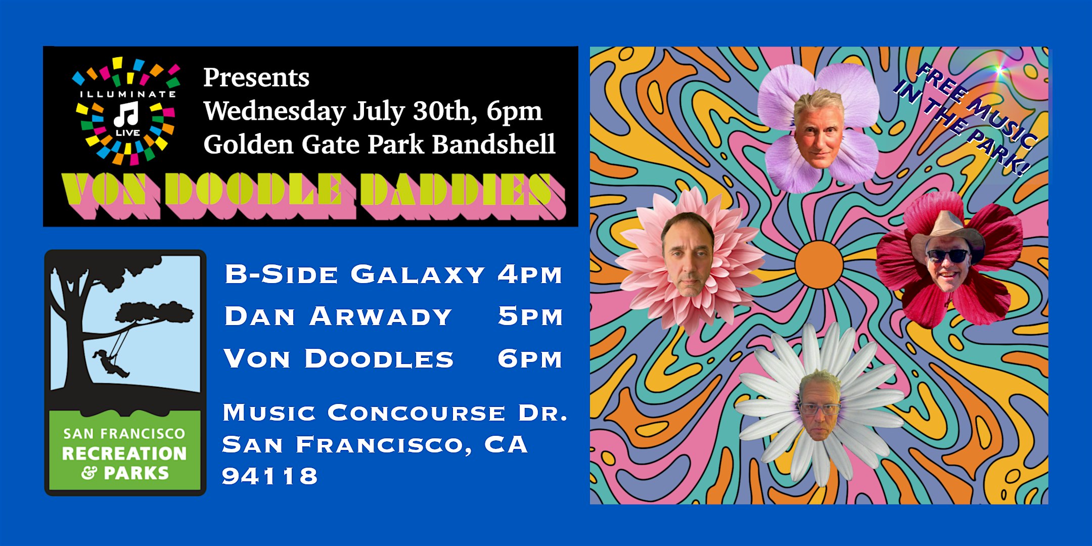 Von Doodle Daddies @ the GGP Bandshell at Golden Gate Park Bandshell – San Francisco, CA