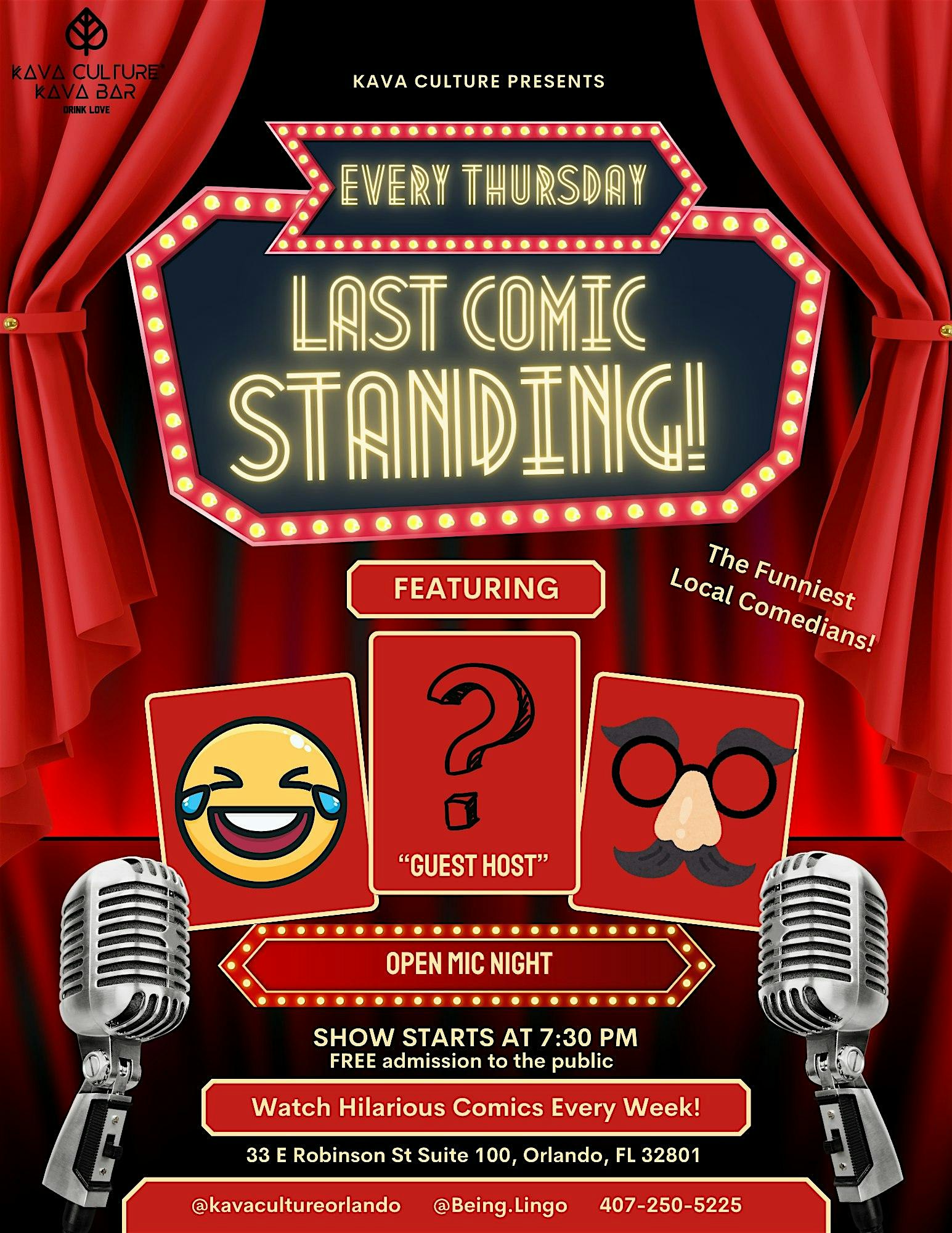 Comedy Open Mic @ Kava Culture at Kava Culture Kava Bar – Orlando, FL