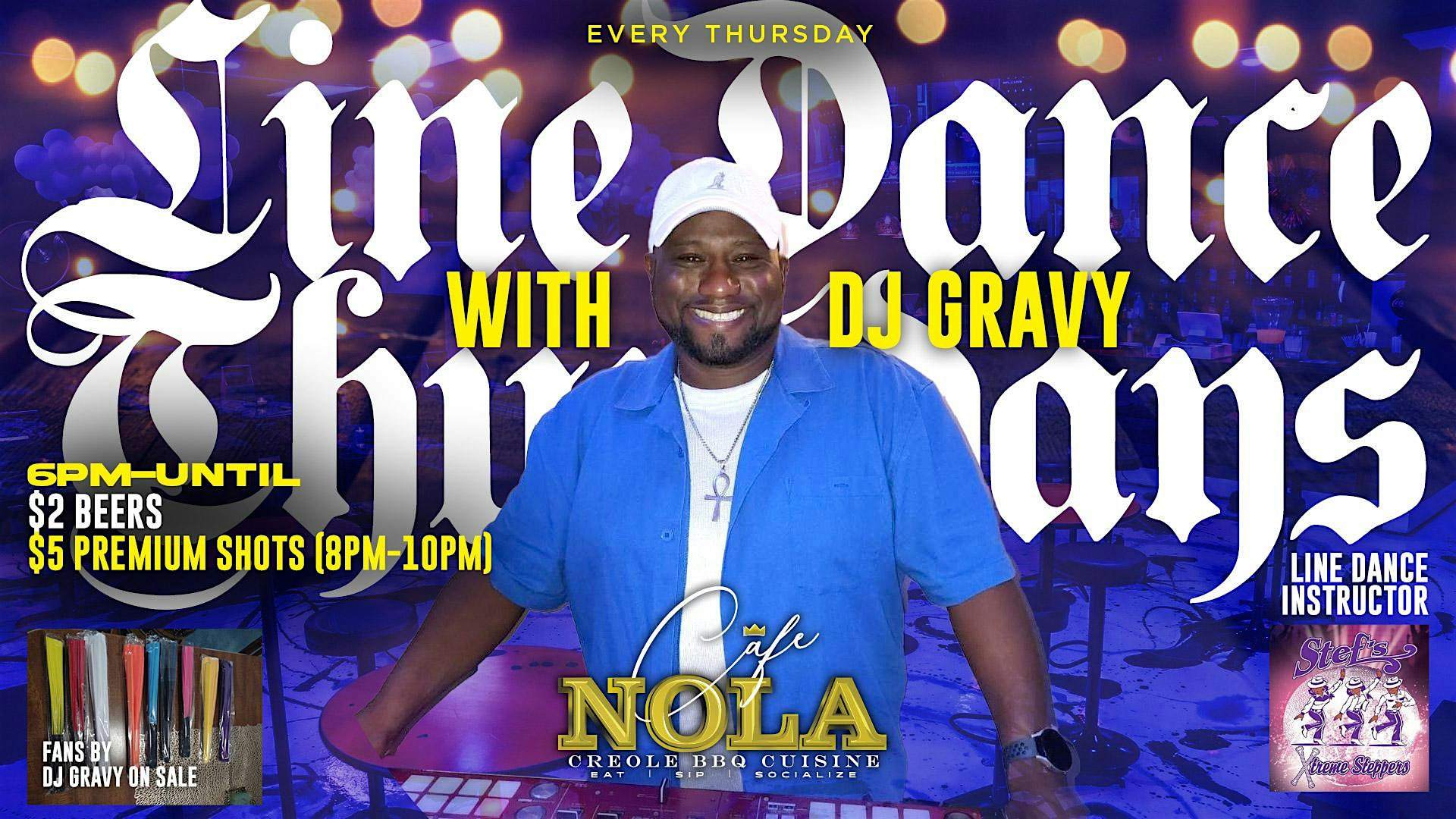 Line Dance Thursdays Every Thursday at Cafe Nola at Cafe Nola – Harvey, LA
