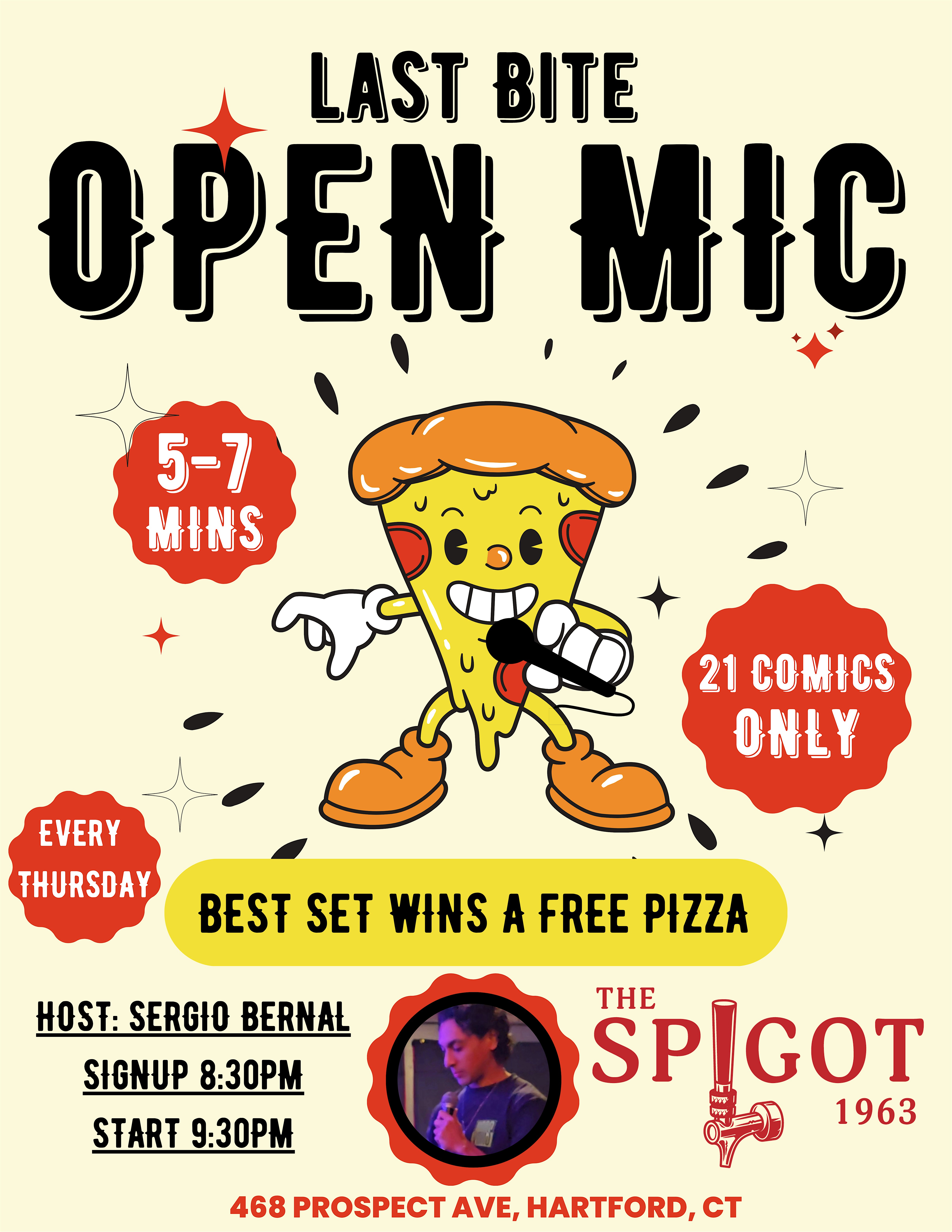 Last Bite Open Mic at Spigot Cafe – Hartford, CT