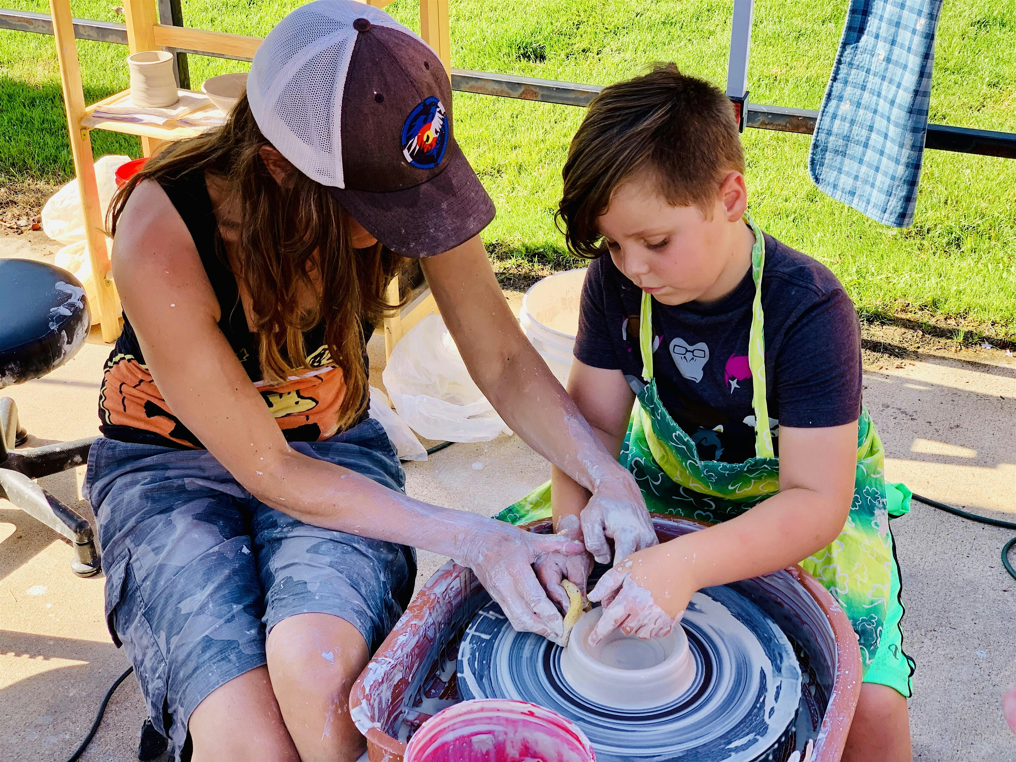 Youth Wheelthrowing Pottery Class 7/31 at Flingin Pots Basement Studio – Fort Collins, CO