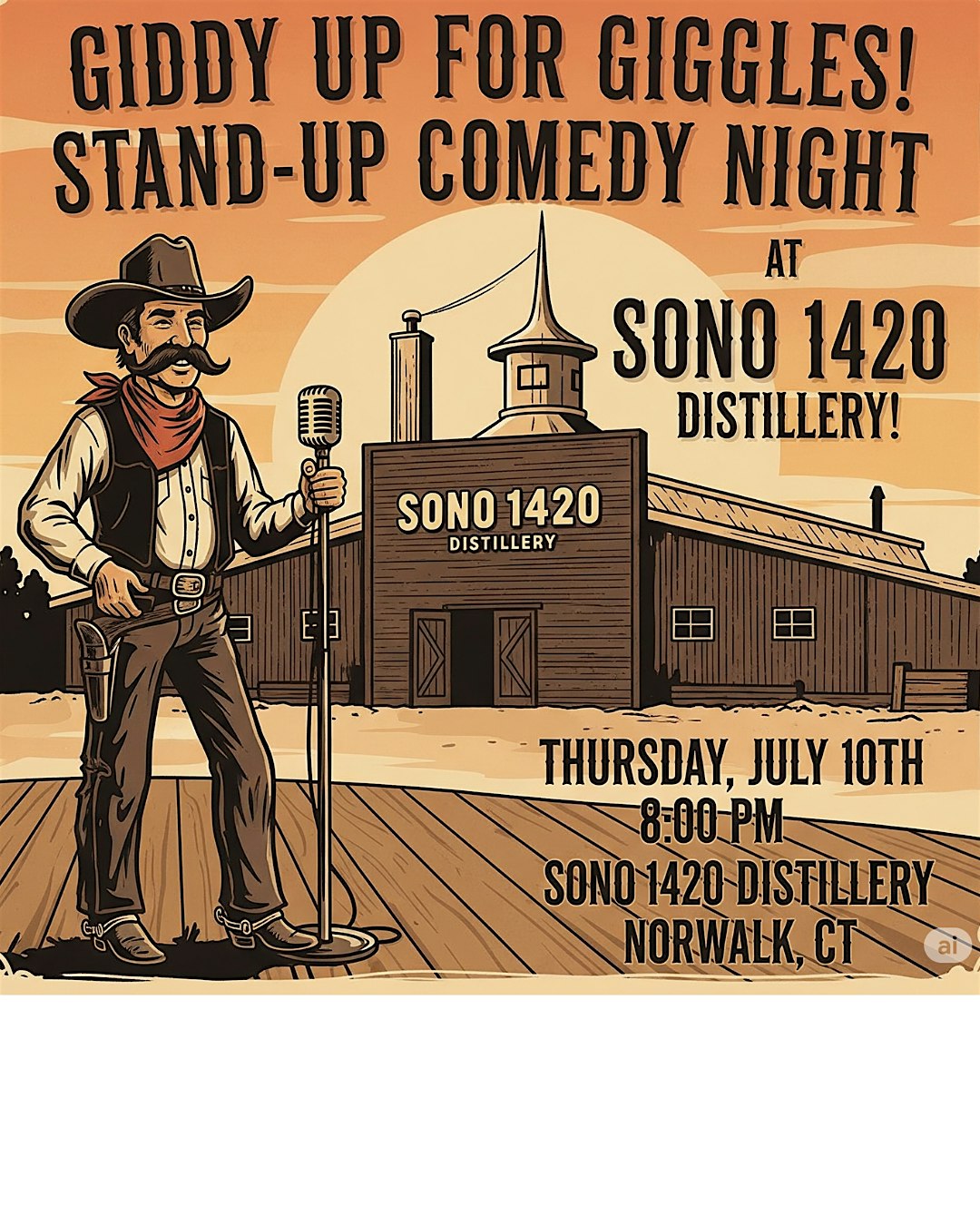 Standup Comedy at Sono1420 Distillery Thursday 7/31 8pm! at SoNo 1420 America’s Maritime Distillery – Norwalk, CT