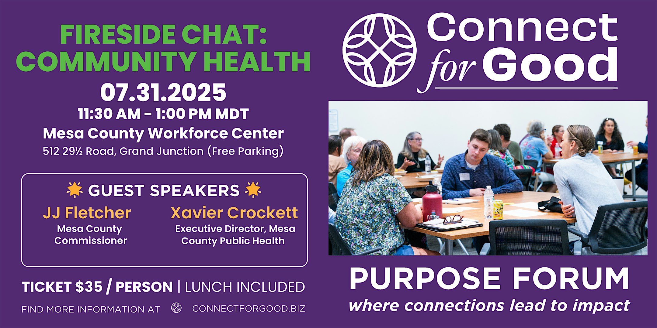 Connect for Good Purpose Forum at Mesa County Workforce Center – Grand Junction, CO