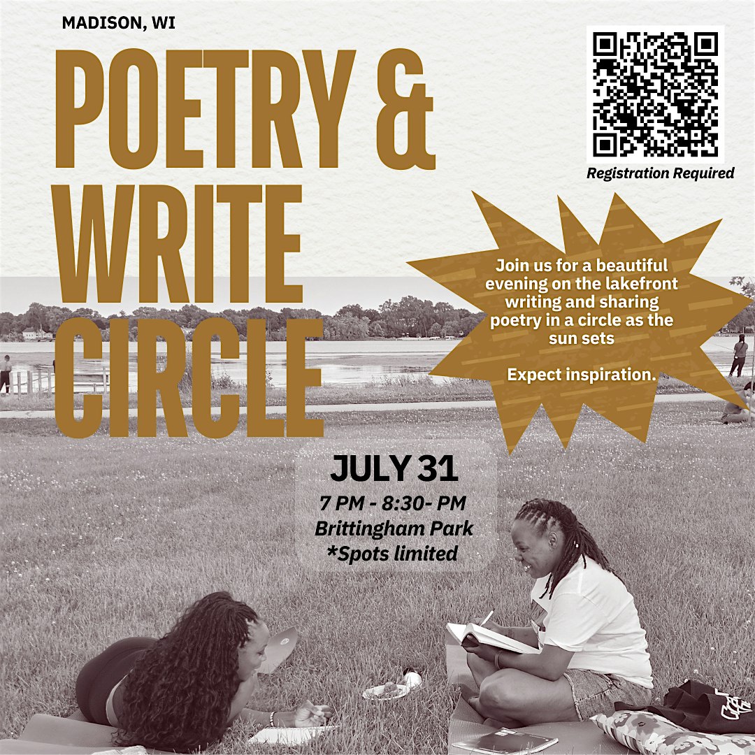 Poetry & Write Circle at Brittingham Park – Madison, WI